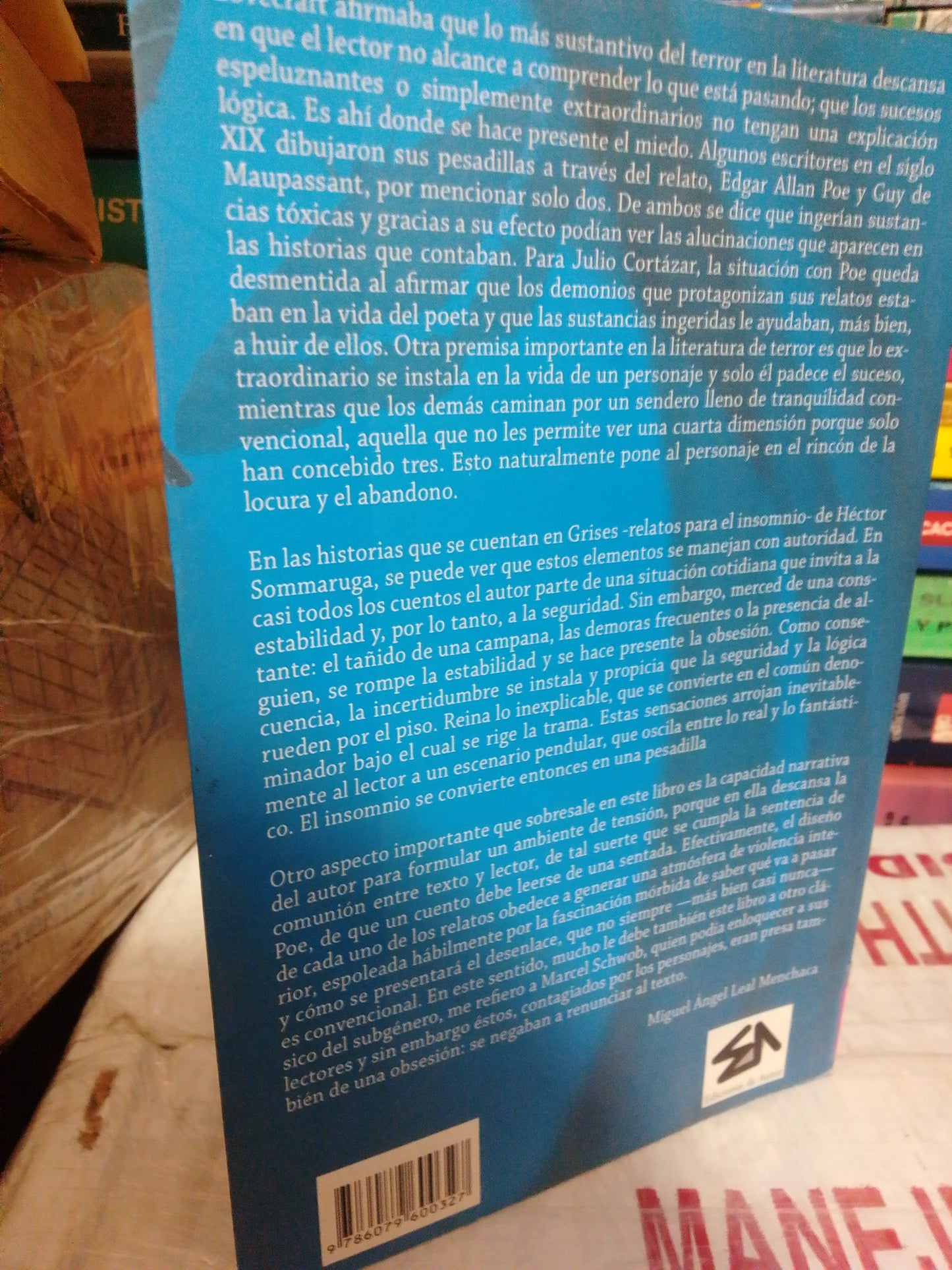 GRISES RELATOS PARA EL INSOMNIO POT HÉCTOR SOMMARUGA USADO NOVELA JUÁREZ