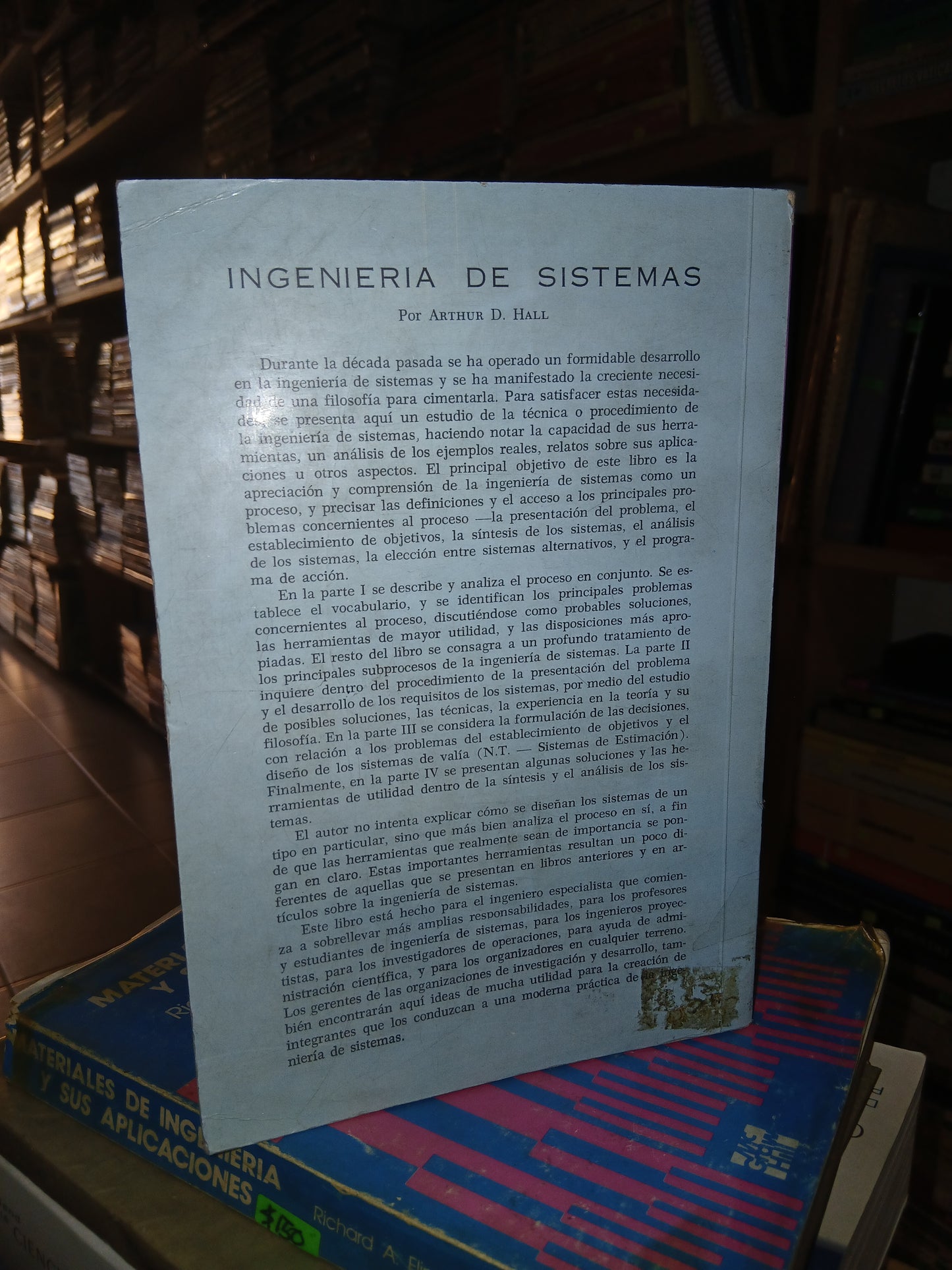 INGENIERÍA DE SISTEMAS POR ARTHUR D. HALL USADO INGENIERÍA LITERARIO 207