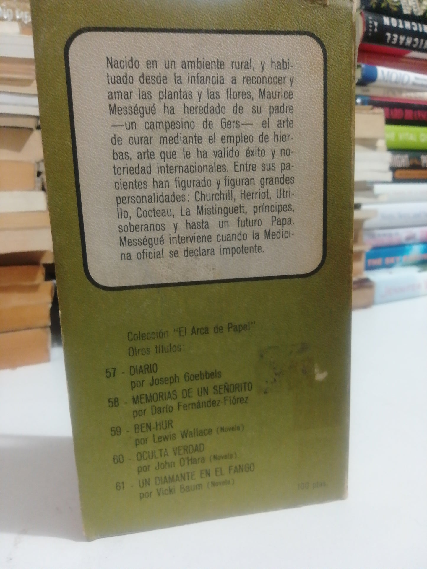 HOMBRES, PLANTAS Y SALUD POR MAURICE MESSEGUE USADO NOVELA JUAREZ