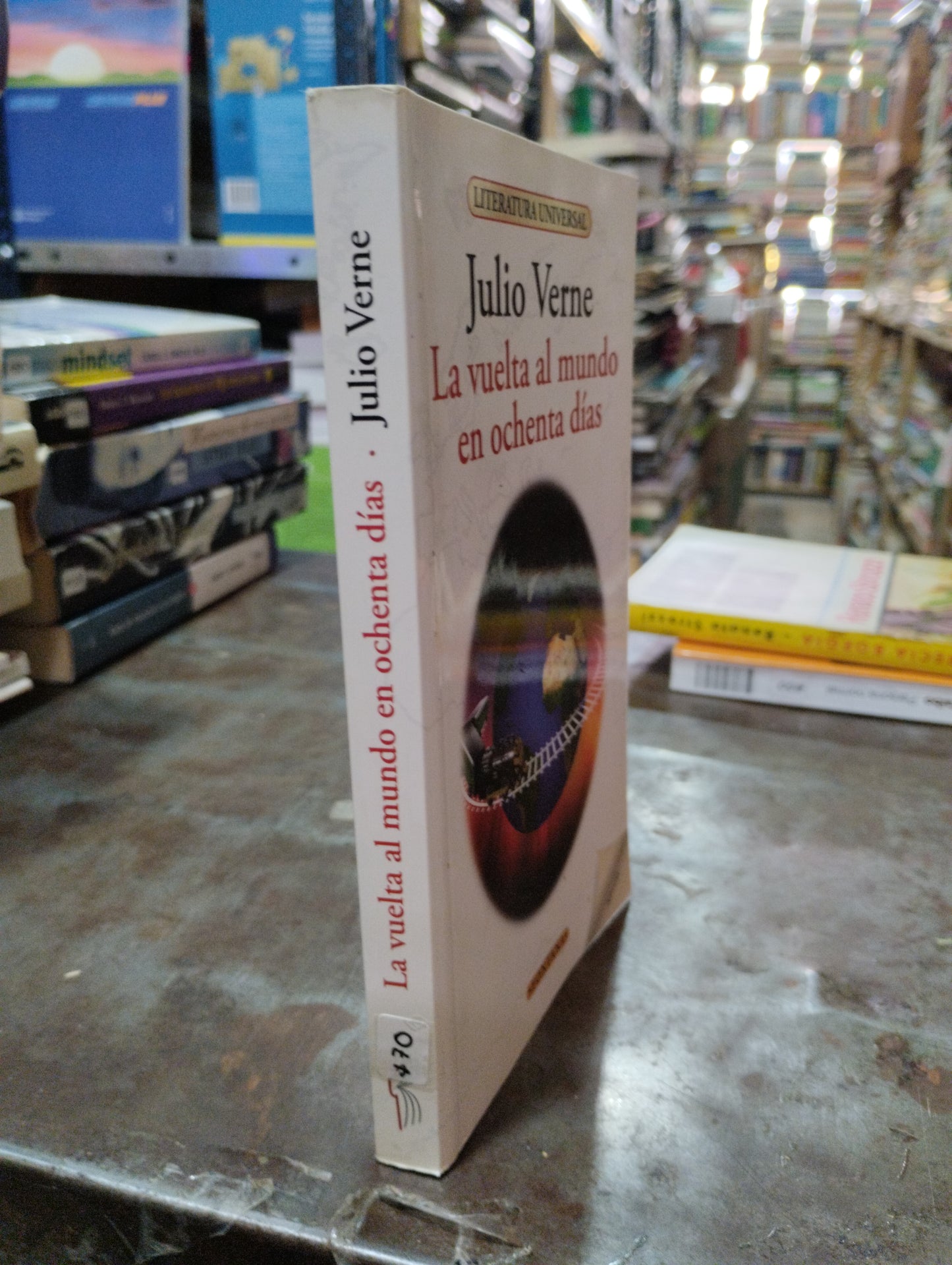 LA VUELTA AL MUNDO EN OCHENTA DIAS POR JULIO VERNE USADO NOVELAS ALDAMA