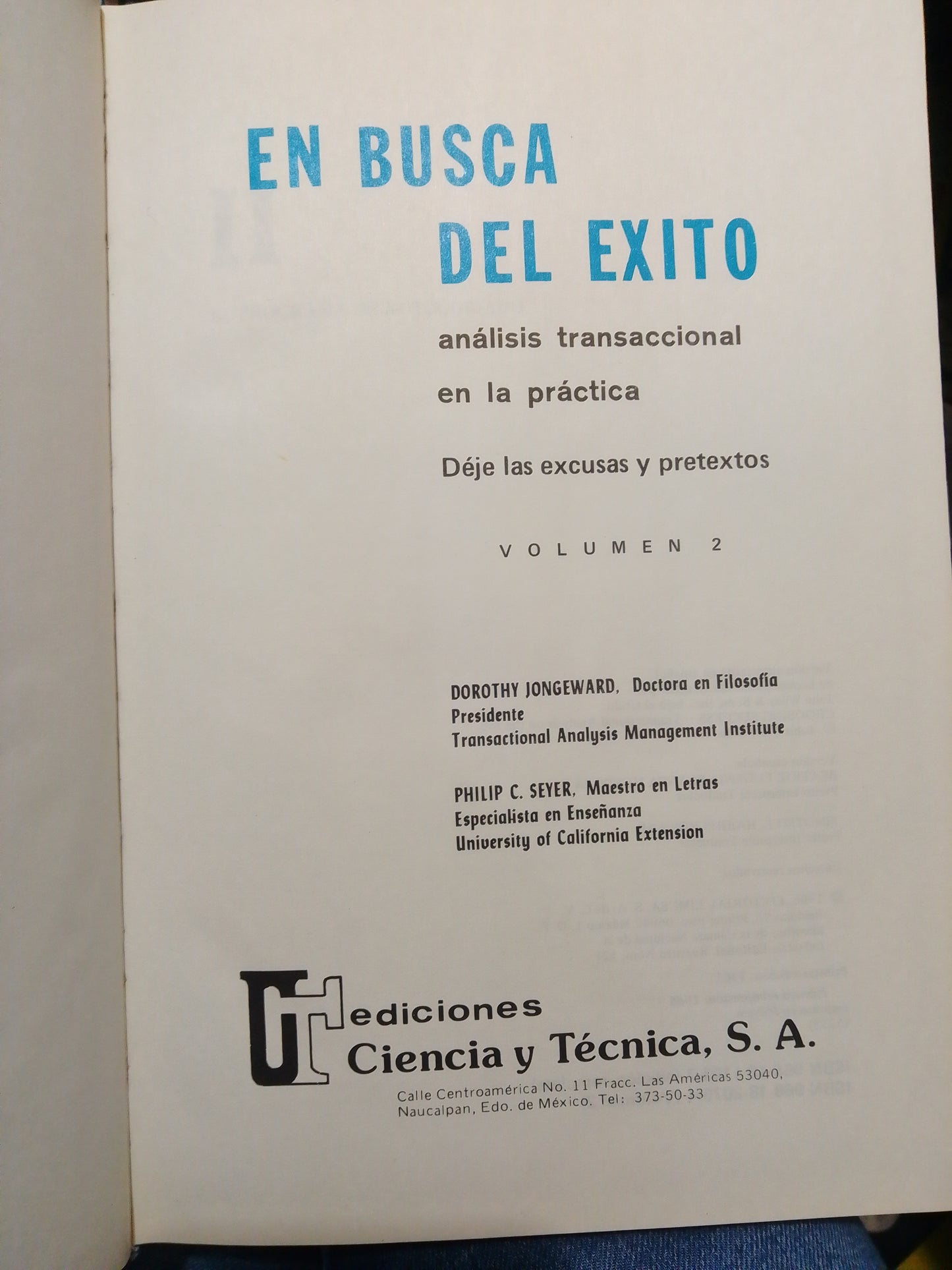 EN BUSCA DEL ÉXITO 2 POR DOROTHY JONGEWARD USADO SUP.PERSONAL JUÁREZ