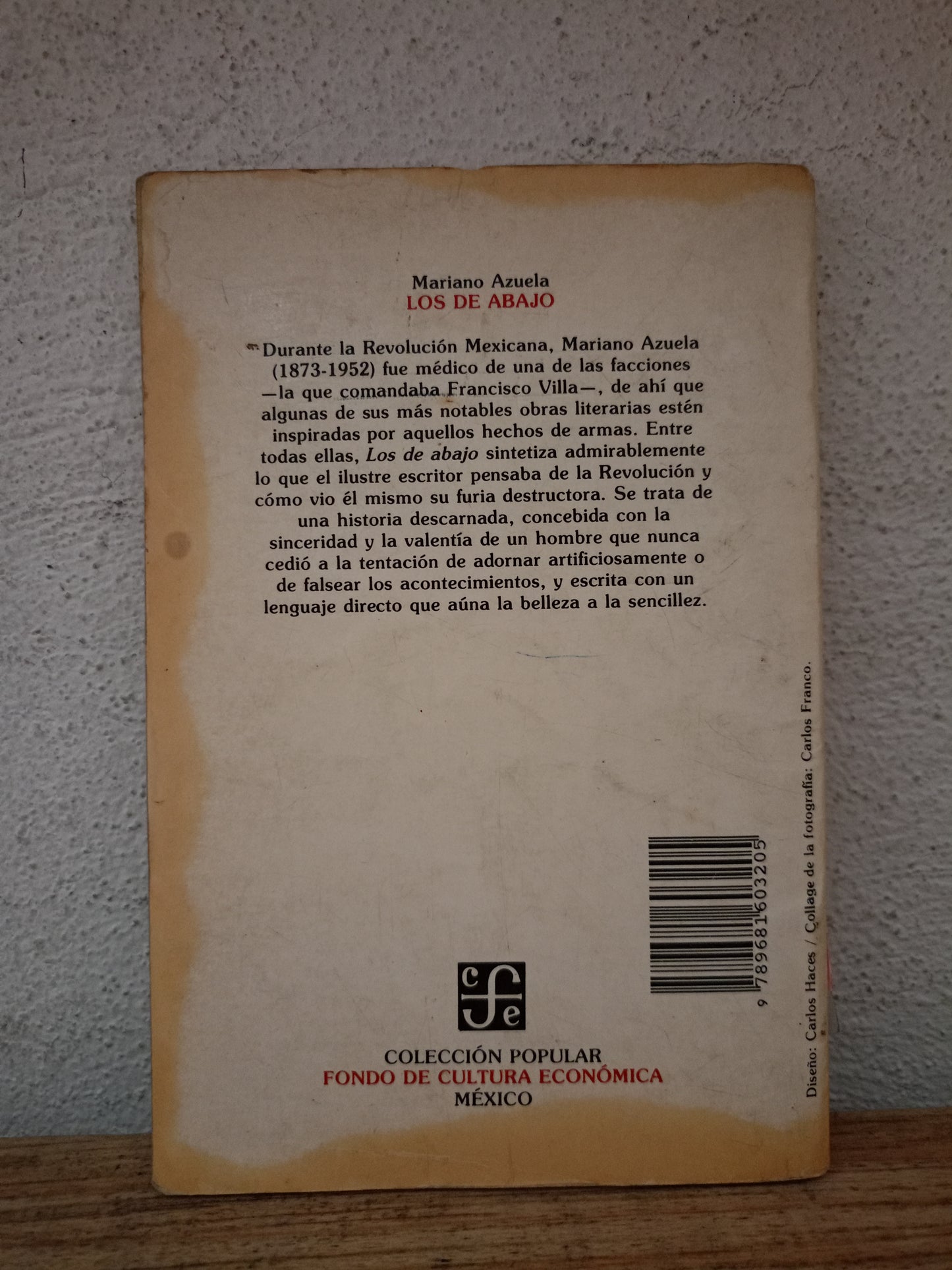 LOS DE ABAJO POR MARIANO AZUELA USADO NOVELA LITERARIO 305