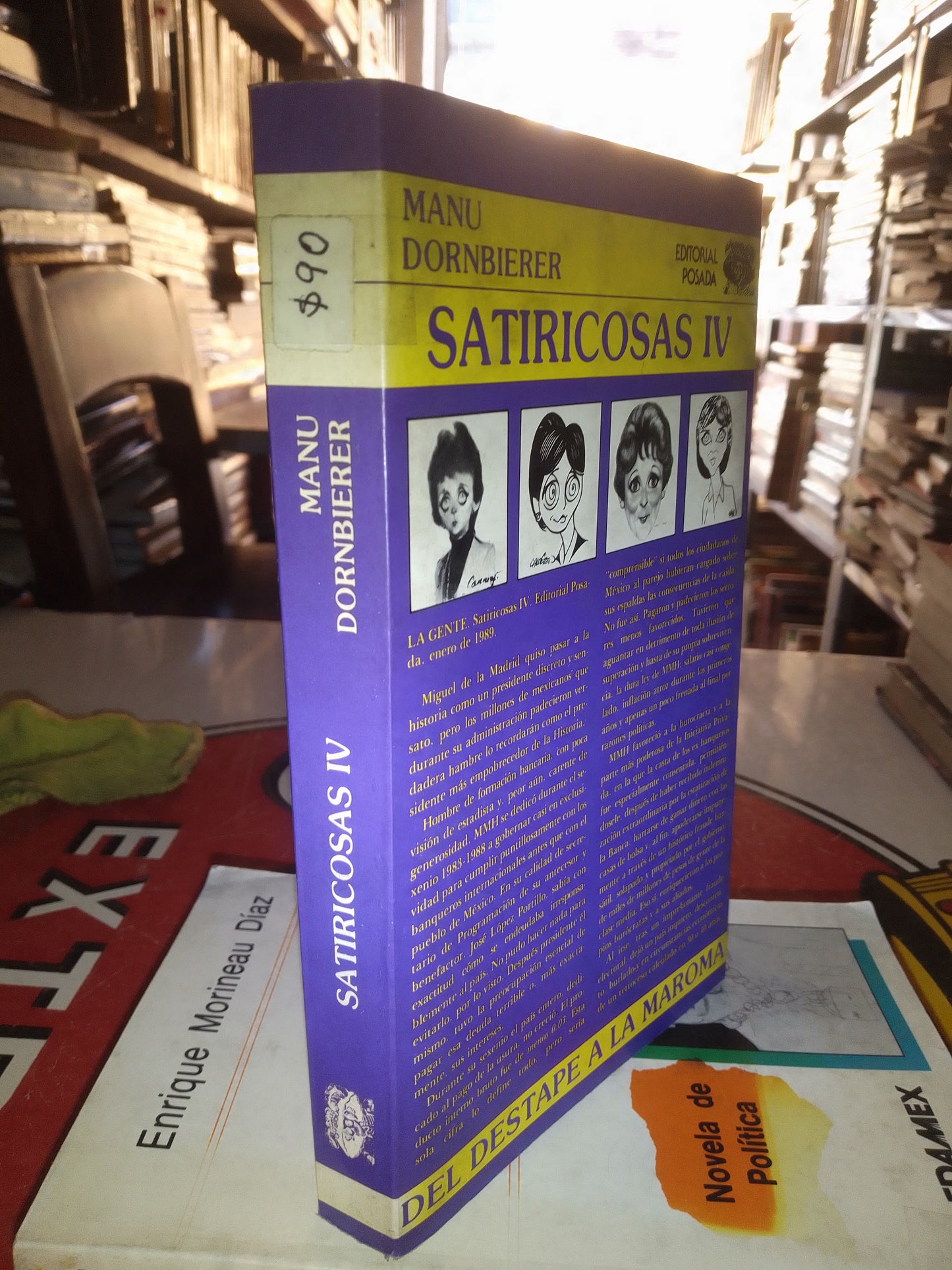 SATIRICOSAS POR MANU DORNBIERER USADO POLÍTICA LITERARIO 207
