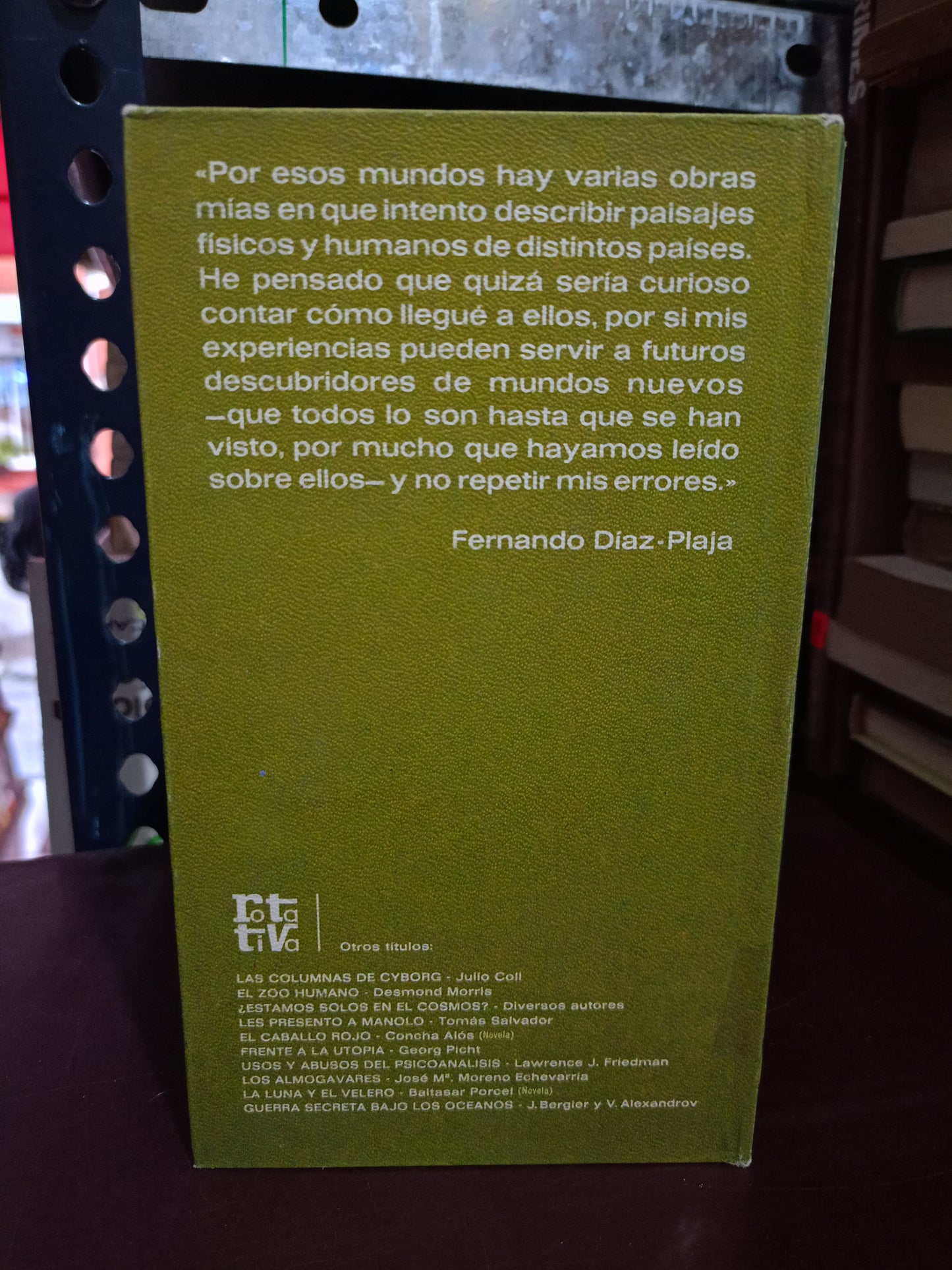 MANUAL DEL IMPERFECTO VIAJERO POR FERNANDO DÍAZ-PLAJA USADO NOVELA LITERARIO 305