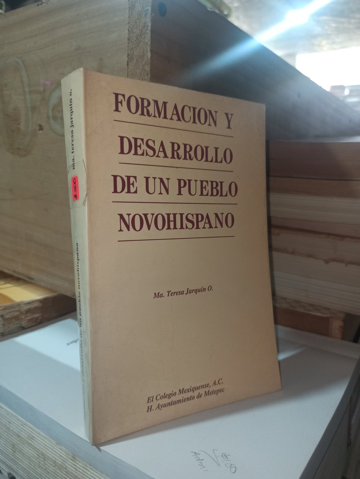 FORMACION Y DESARROLLO DE UN PUEBL NOVOHISPANO POR TERESA JARQUIN USADO ANTIGUOS ALDAMA