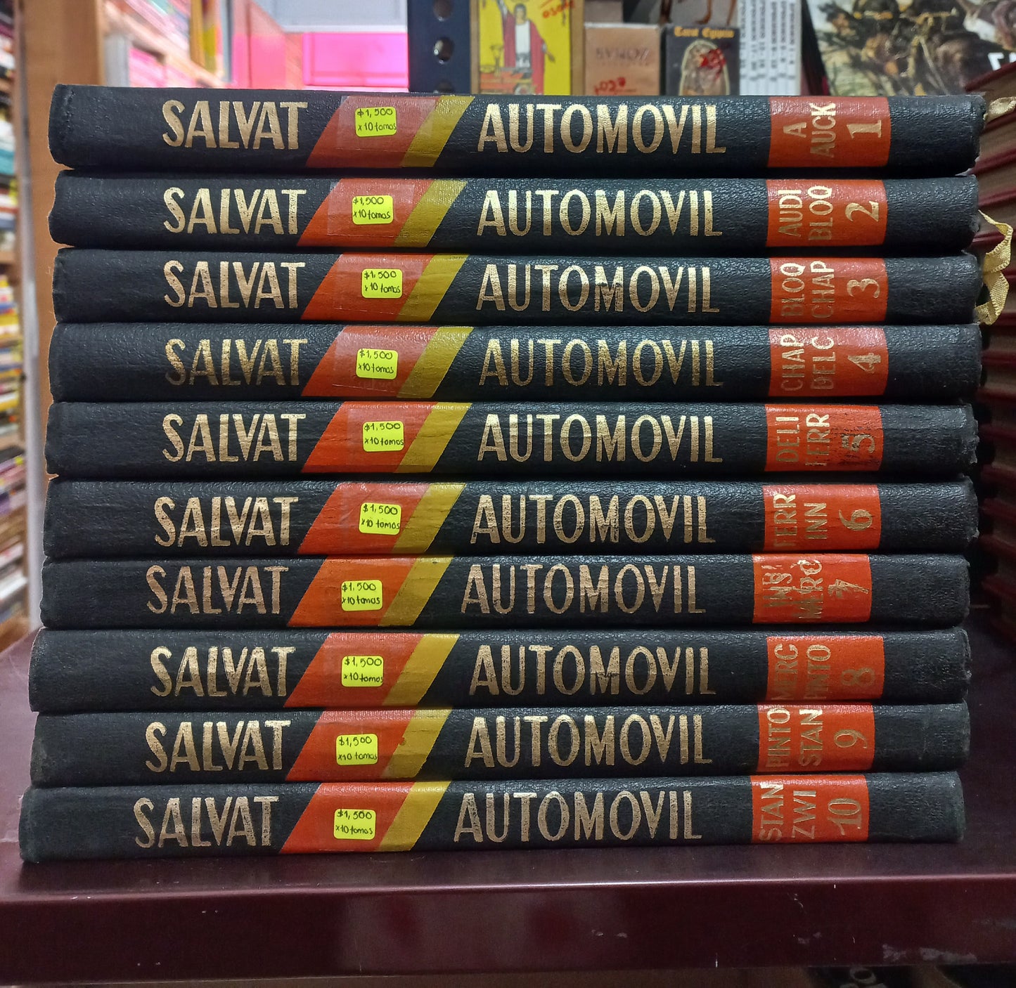 ENCICLOPEDIA SALVAT DEL AUTOMÓVIL (10 TOMOS) USADO HISTORIA LITERARIO 305