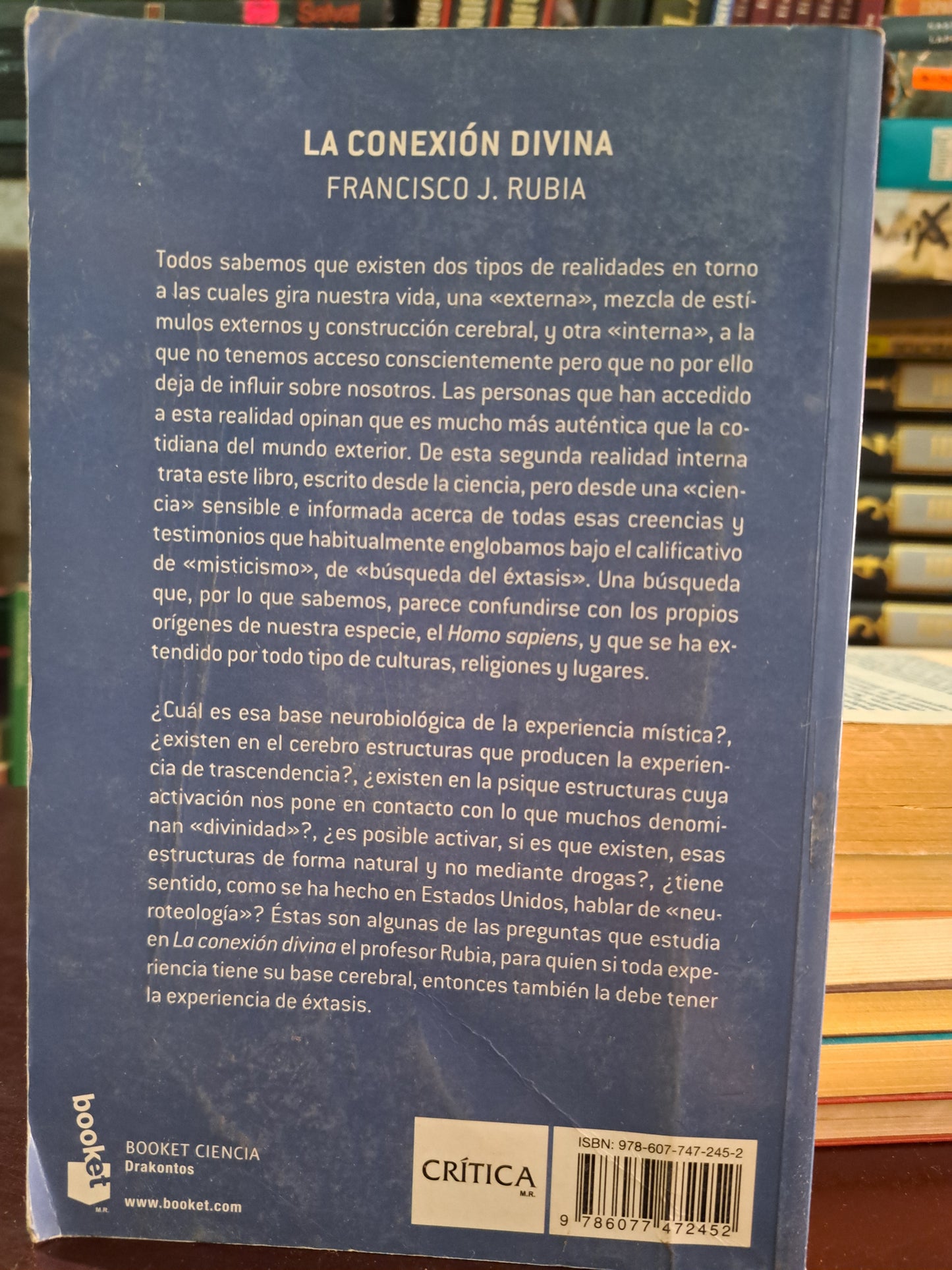 LA CONEXIÓN DIVINA FRANCISCO J. RUBIA USADO PSICOLOGÍA LITERARIO 305