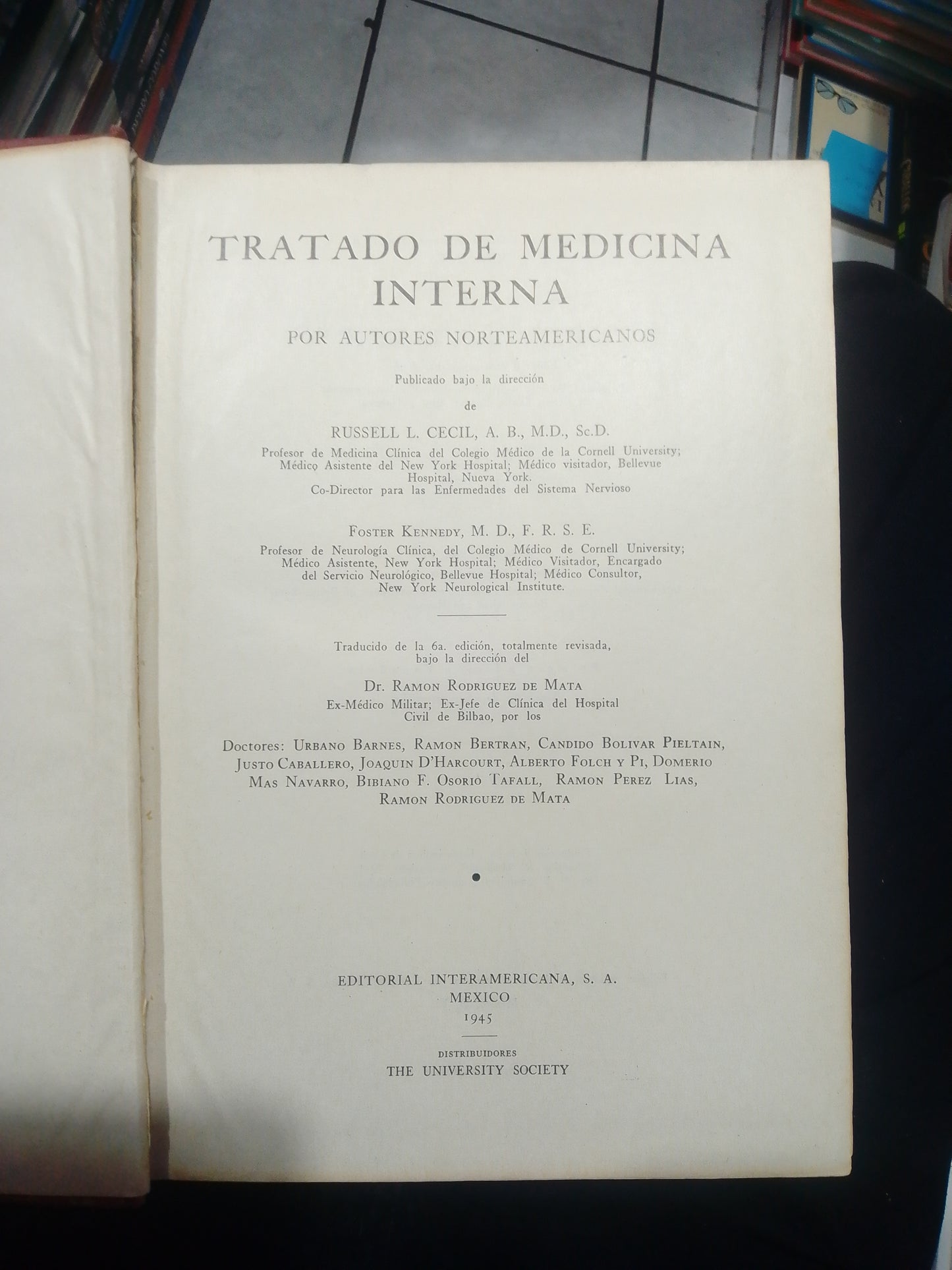 TRATADO DE MEDICINA INTERNA POR VARIOS AUTORES USADO SALUD JUAREZ 507