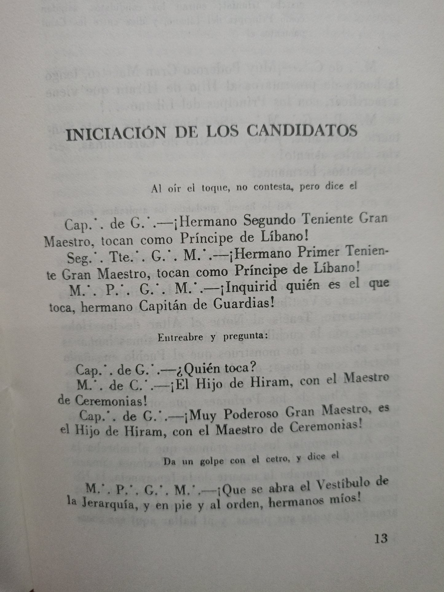 LITURGIA DEL GRADO 23 LEVITA O JEFE DEL TABERNÁCULO USADO MASONERÍA ALDAMA