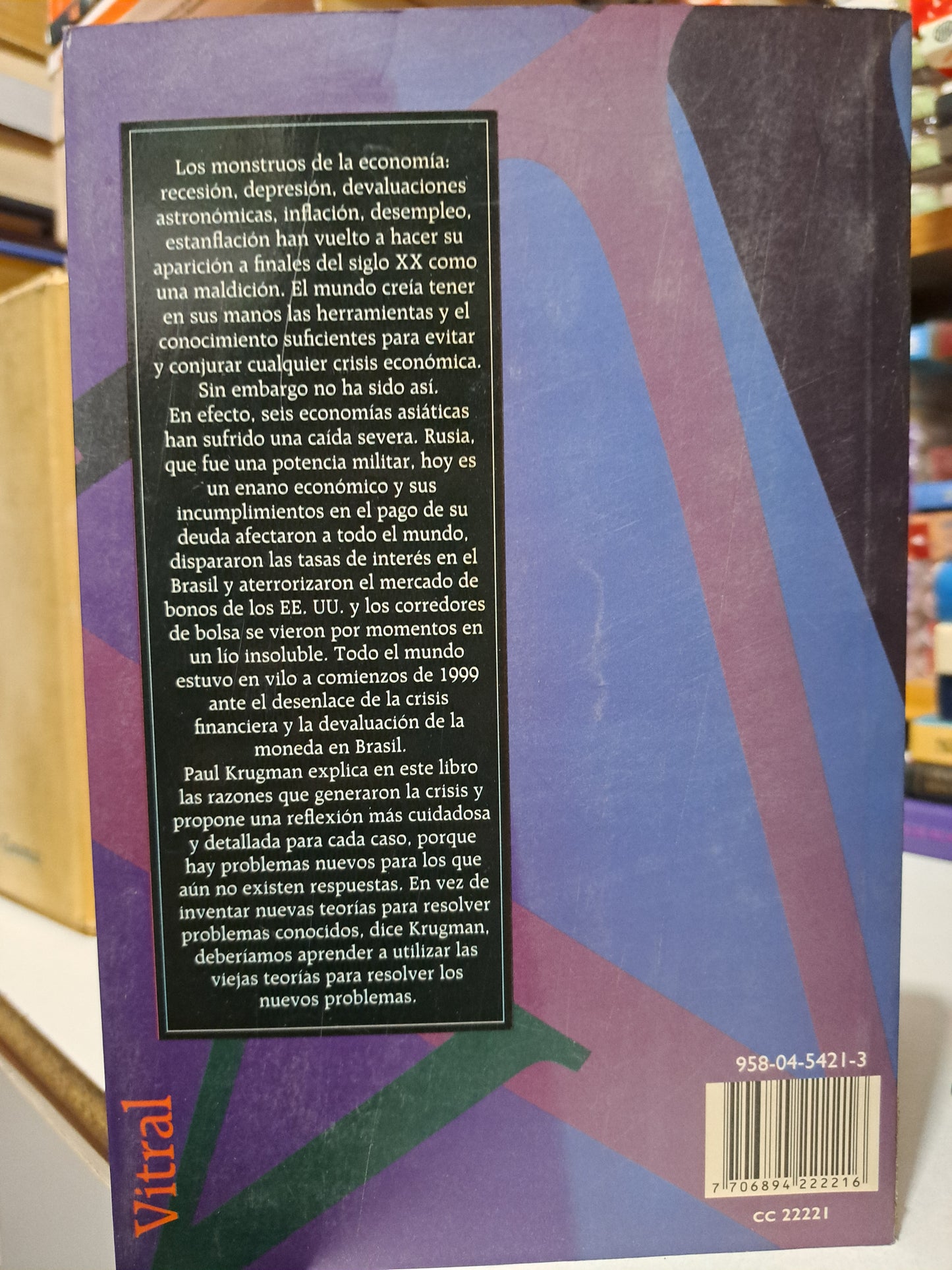 DE VUELTA A LA ECONOMÍA DE LA GRAN DEPRESIÓN PAUL R. KRUGMAN USADO POLÍTICA NOVELA JUÁREZ