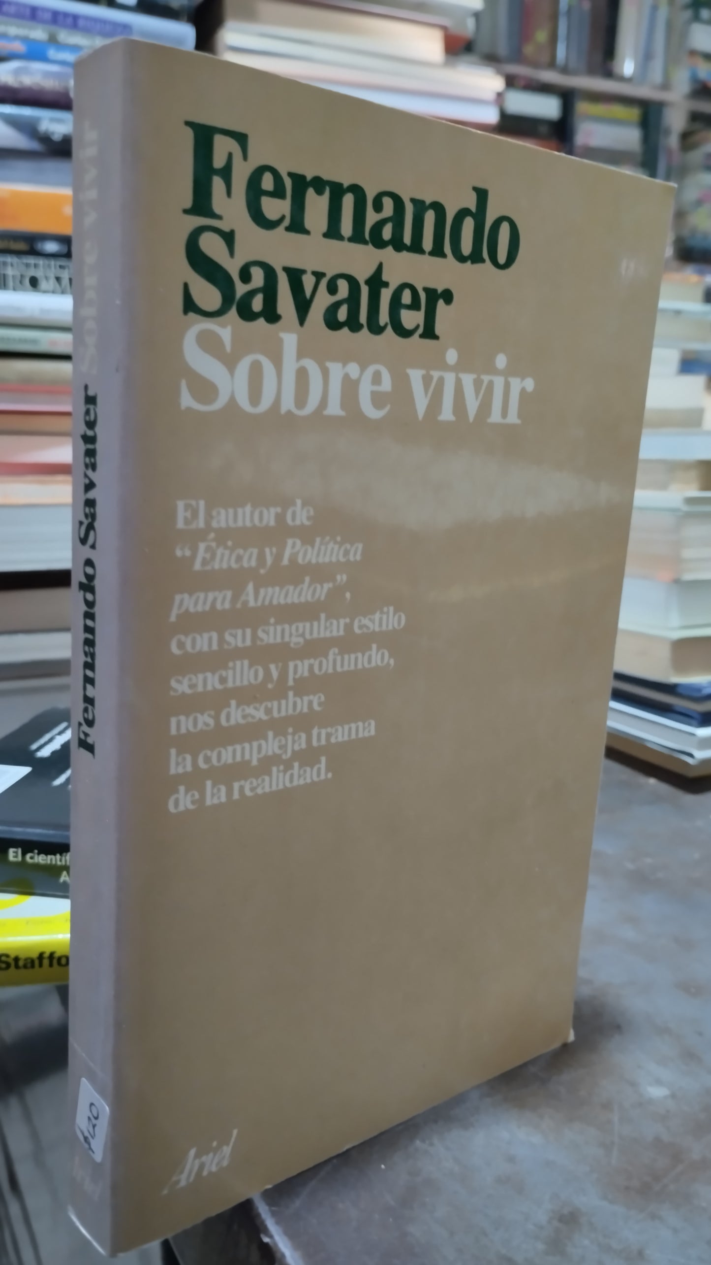 SOBRE VIVIR POR FERNANDO SAVATER LIBRO USADO SOCIOLOGIA ALDAMA