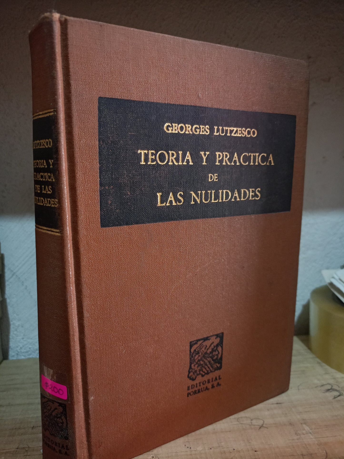 TEORIA Y PRACTICA DE LAS NULIDADES POR GEORGES LUTZESCO USADO DERECHO LITERARIO 305