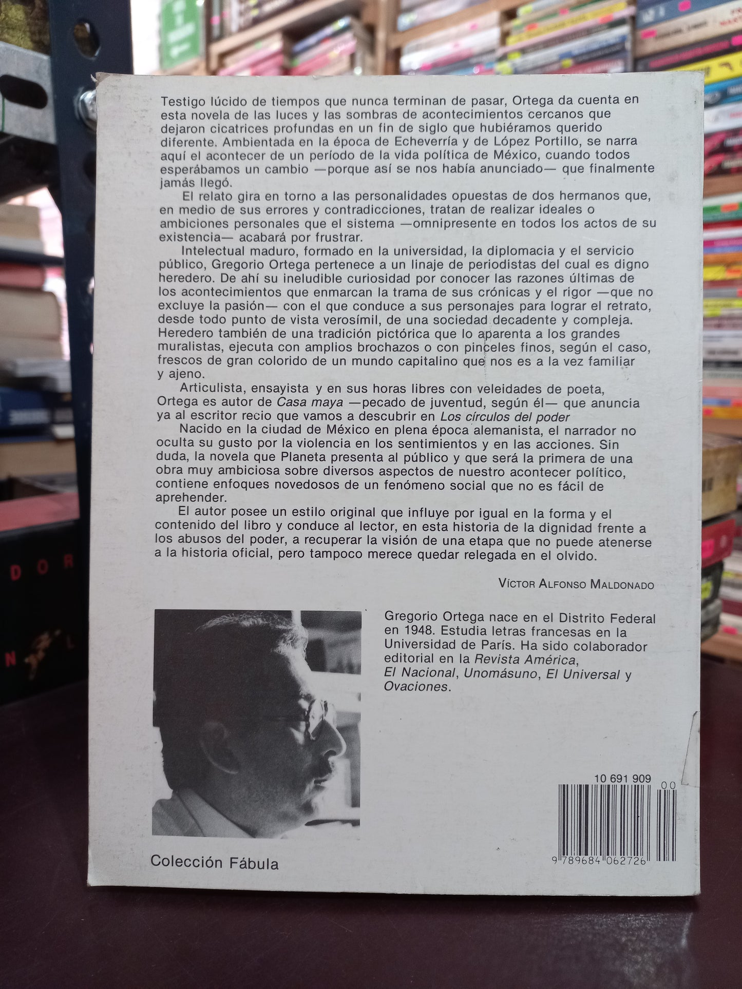 LOS CÍRCULOS DEL PODER POR GREGORIO ORTEGA USADO POLÍTICA LITERARIO 305