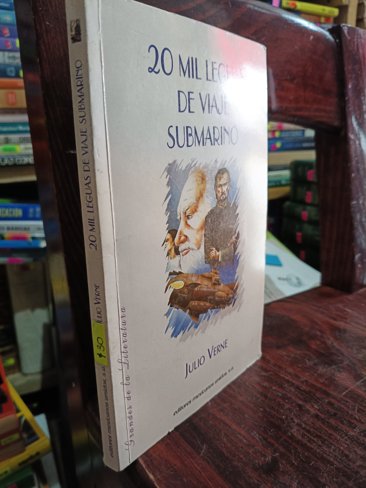 20 MIL LENGUAS DE VIAJE SUBMARINO JULIO VERNE USADO NOVELA LITERARIO 305