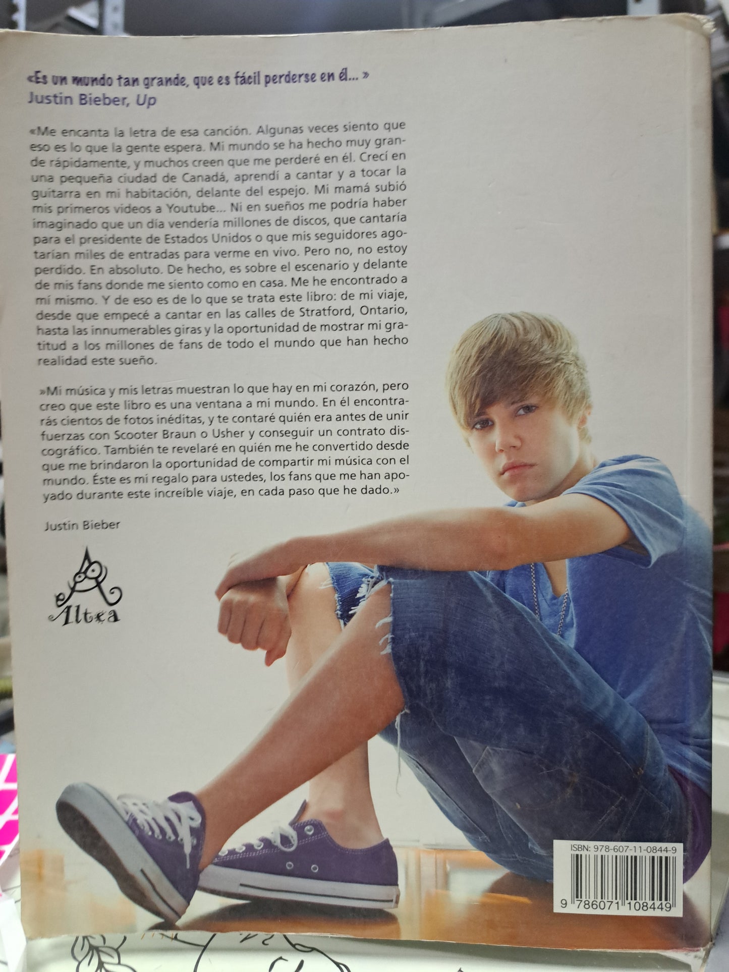 MI HISTORIA JUSTIN BIEBER PRIMEROS PASOS HACIA LA ETERNIDAD USADO NOVELA JUÁREZ