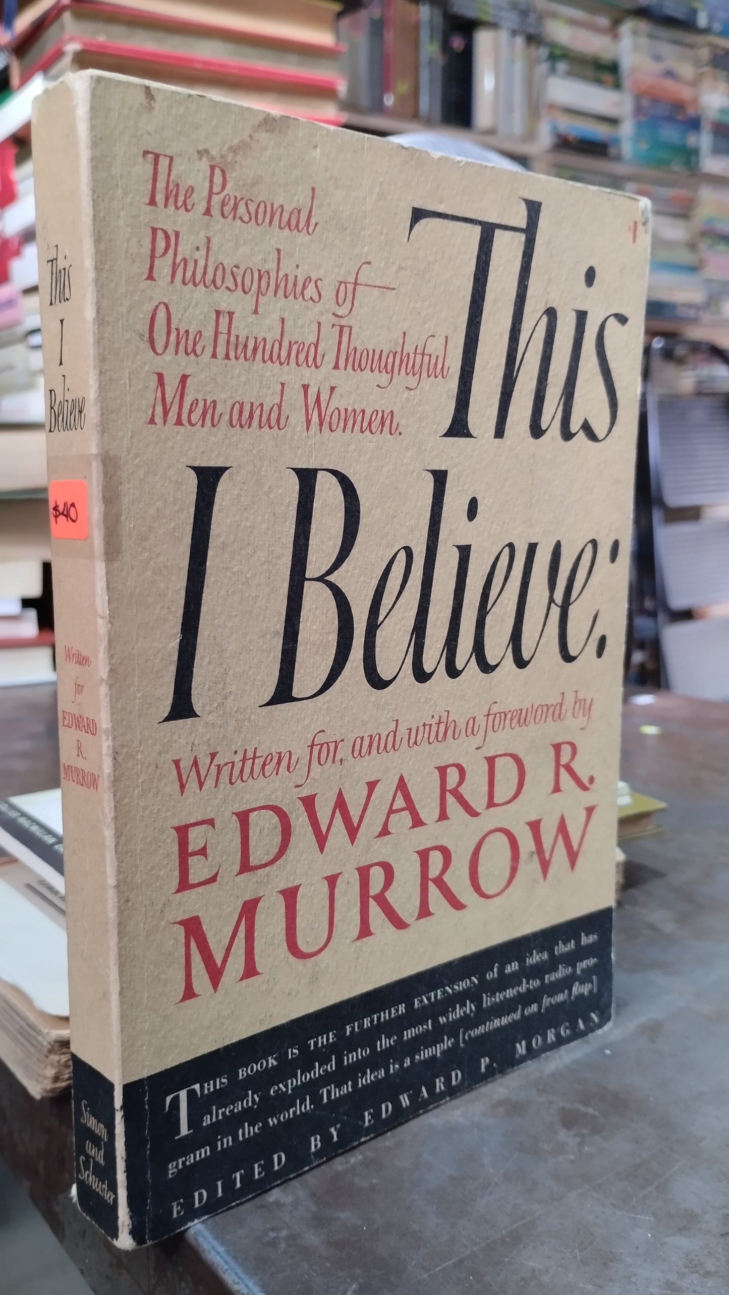 THIS I BELIEVE POR EDWARD R MURROW LIBRO USADO IDIOMAS ALDAMA