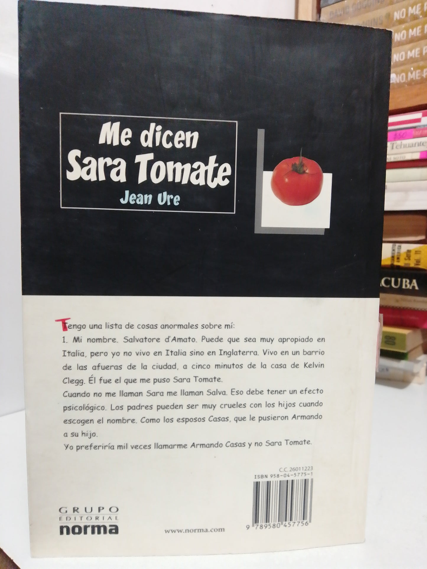 ME DICEN SARA TOMATE POR JEAN URE USADO NOVELA JUÁREZ