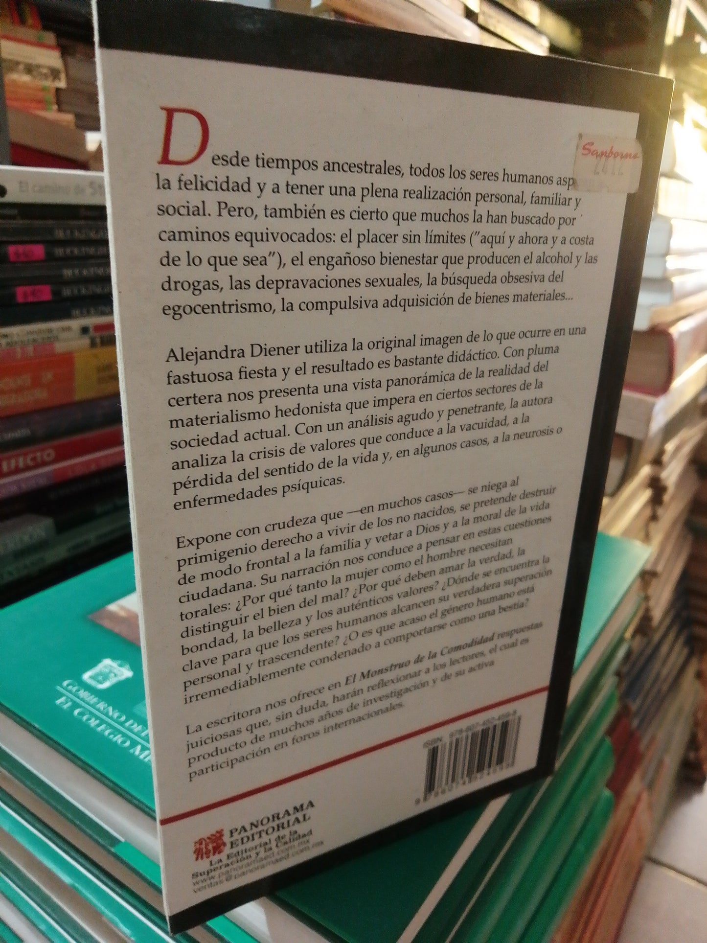 EL MONSTRUO DE LA COMODIDAD POR POR ALEJANDRA DIENER USADO SUP.PERSONAL JUÁREZ