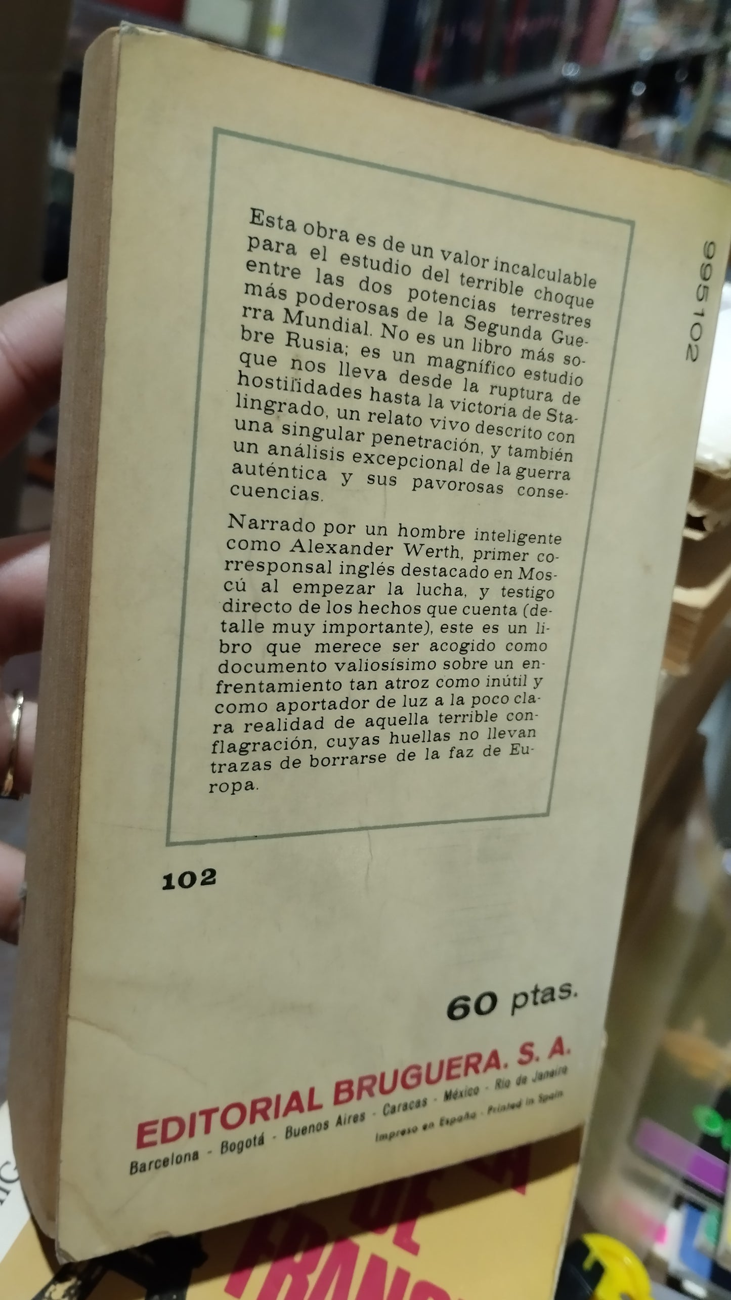 DE LA INVASION A STALINGRADO POR ALEXANDER WERTH LIBRO USADO HISTORIA ALDAMA