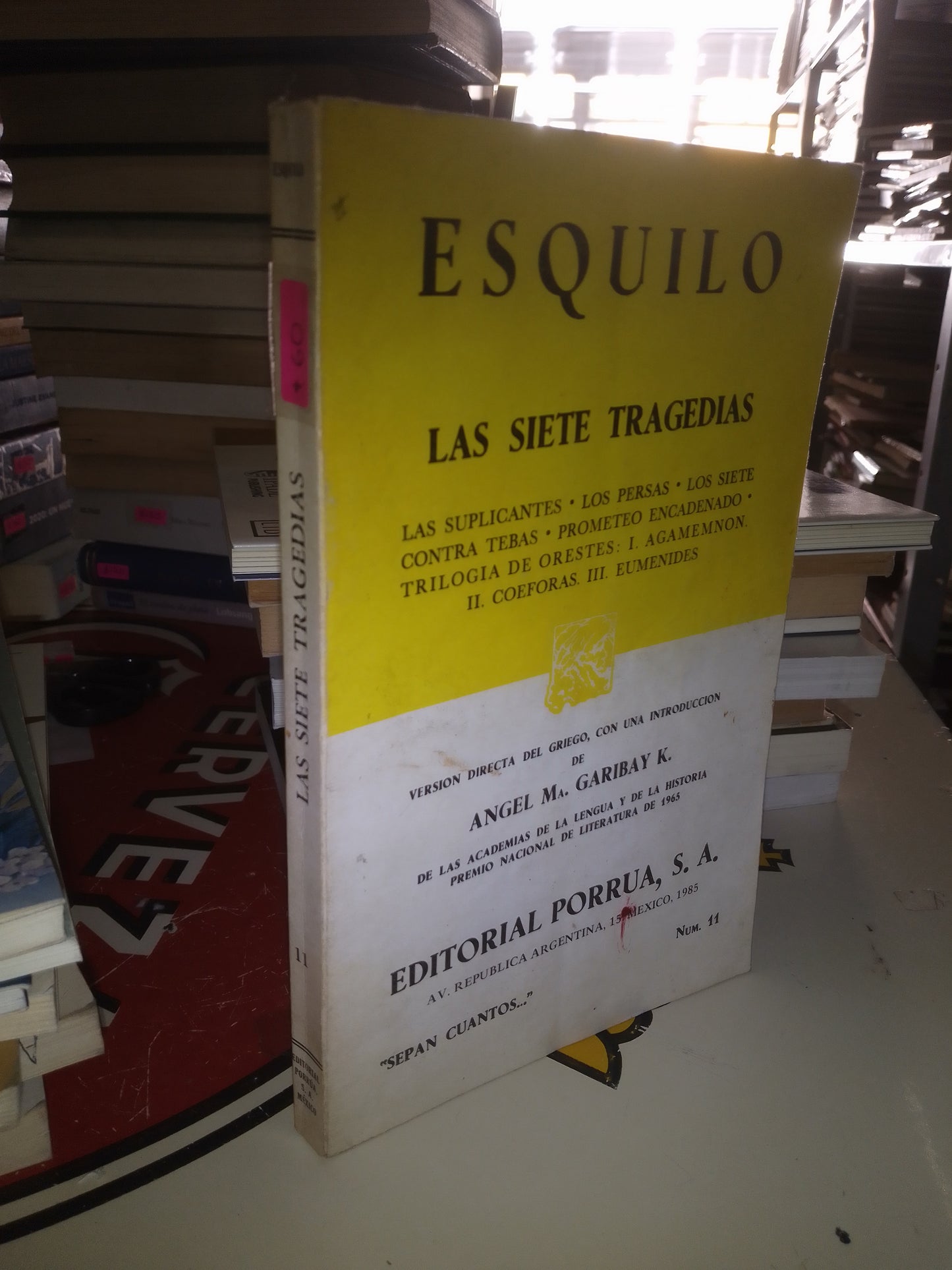 LAS SIETE TRAGEDIAS POR ESQUILO USADO NOVELA LITERARIO 207
