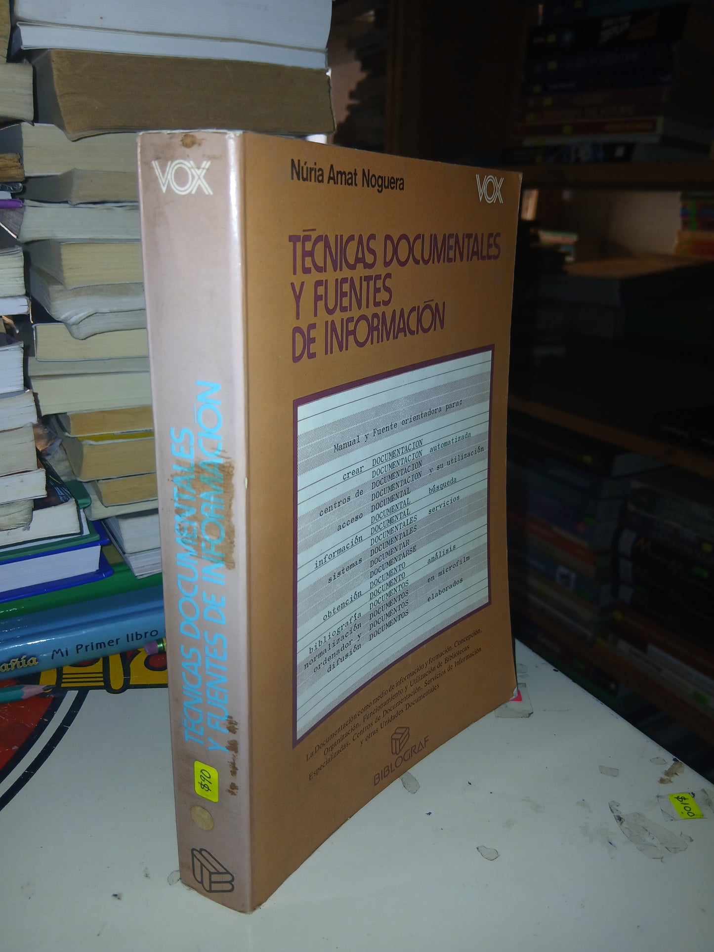 TÉCNICAS DOCUMENTALES Y FUENTES DE INFORMACIÓN POR NÚRIA AMAT NOGUERA USADO ADMINISTRACIÓN LITERARIO 207