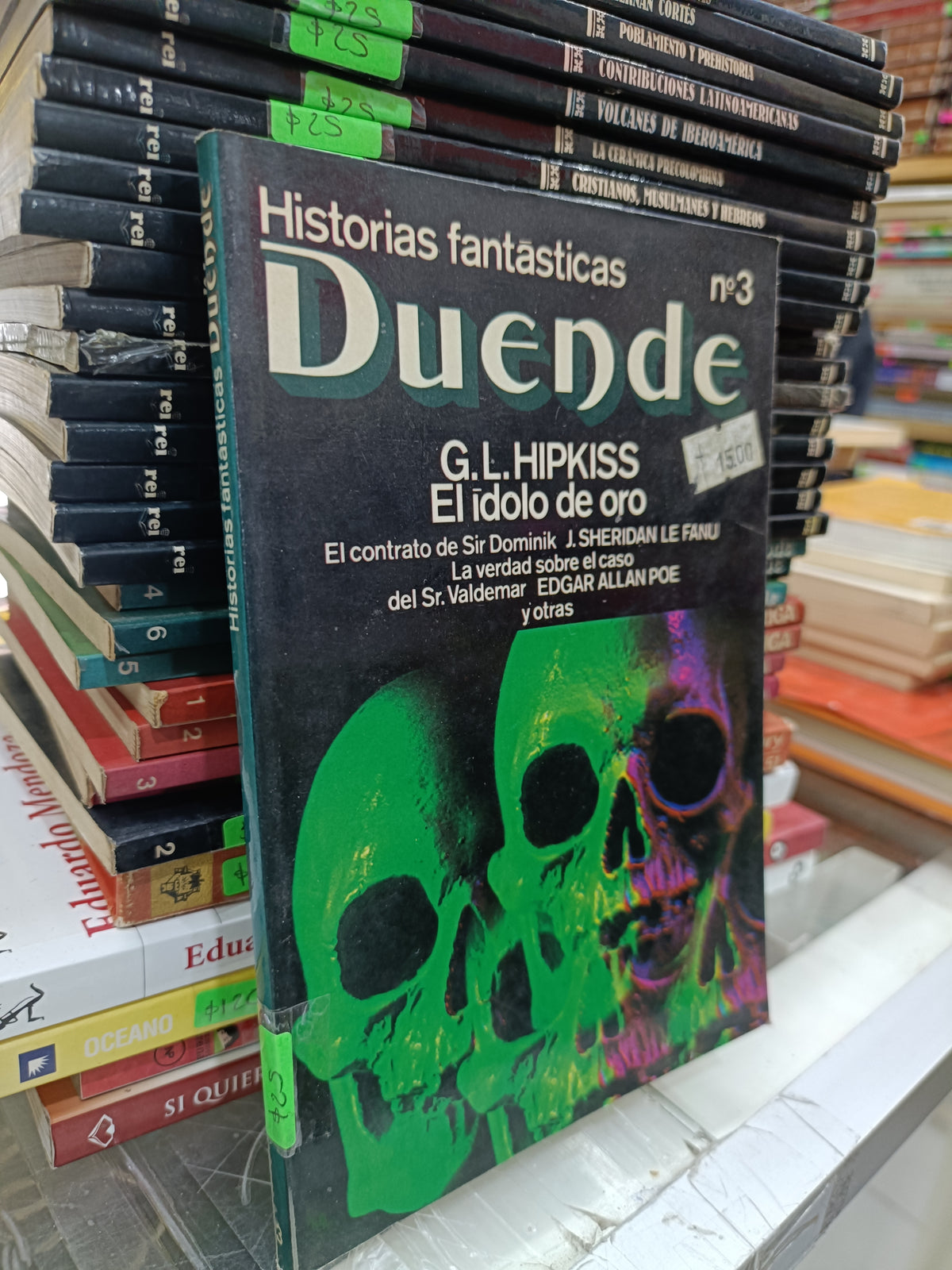 HISTORIAS FANTASTICAS DUENDE 3 POR G L HIPKISS EL IDOLO DE ORO USADO NOVELA JUAREZ 515
