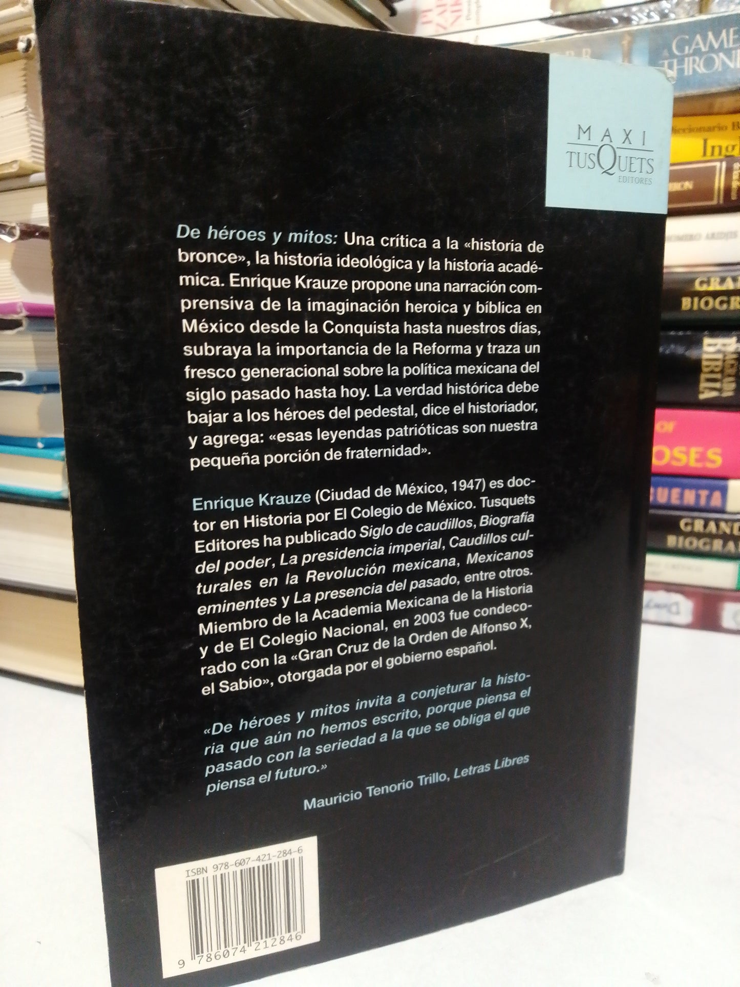 DE HÉROES Y MITOS POR ENRIQUE KRAUSE USADO NOVELA JUÁREZ