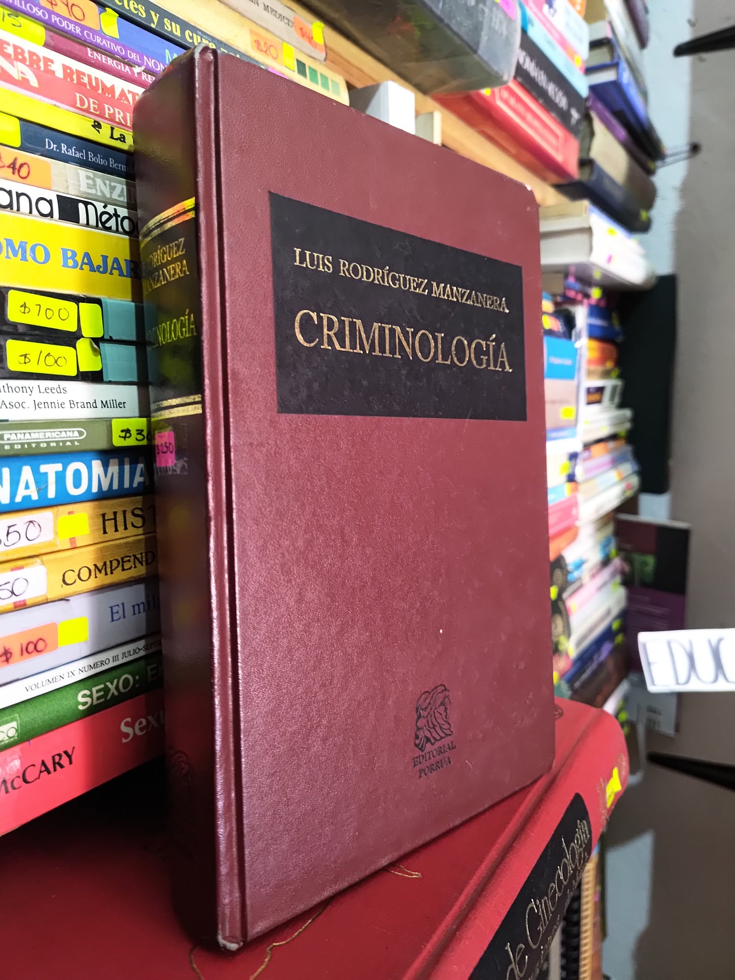 CRIMINOLOGIA POR LUIS RODRIGUEZ MANZANERA USADO DERECHO LITERARIO 305