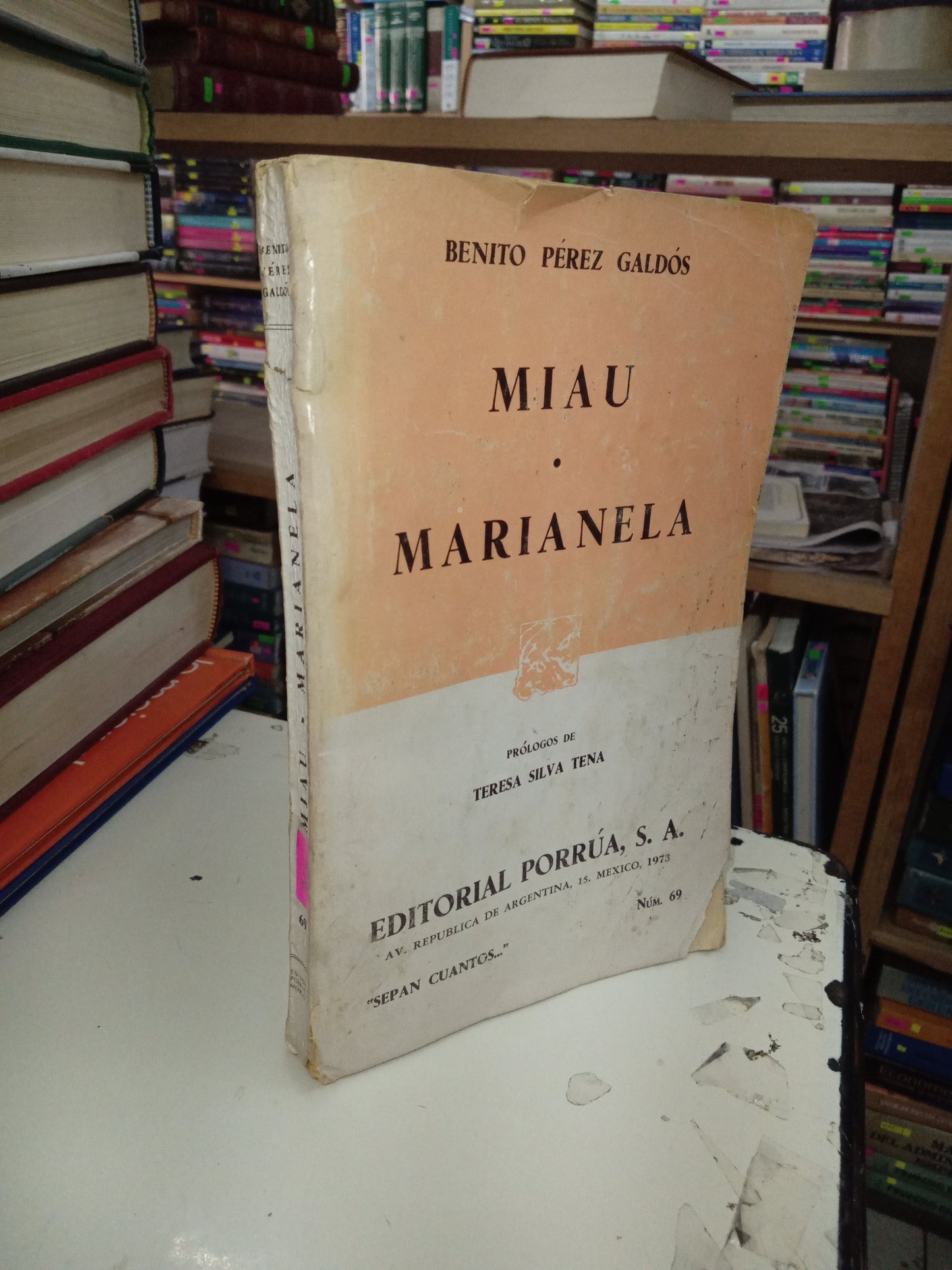 MIAU/MARIANELA POR BENITO PÉREZ GALDOS USADO NOVELA LITERARIO 207