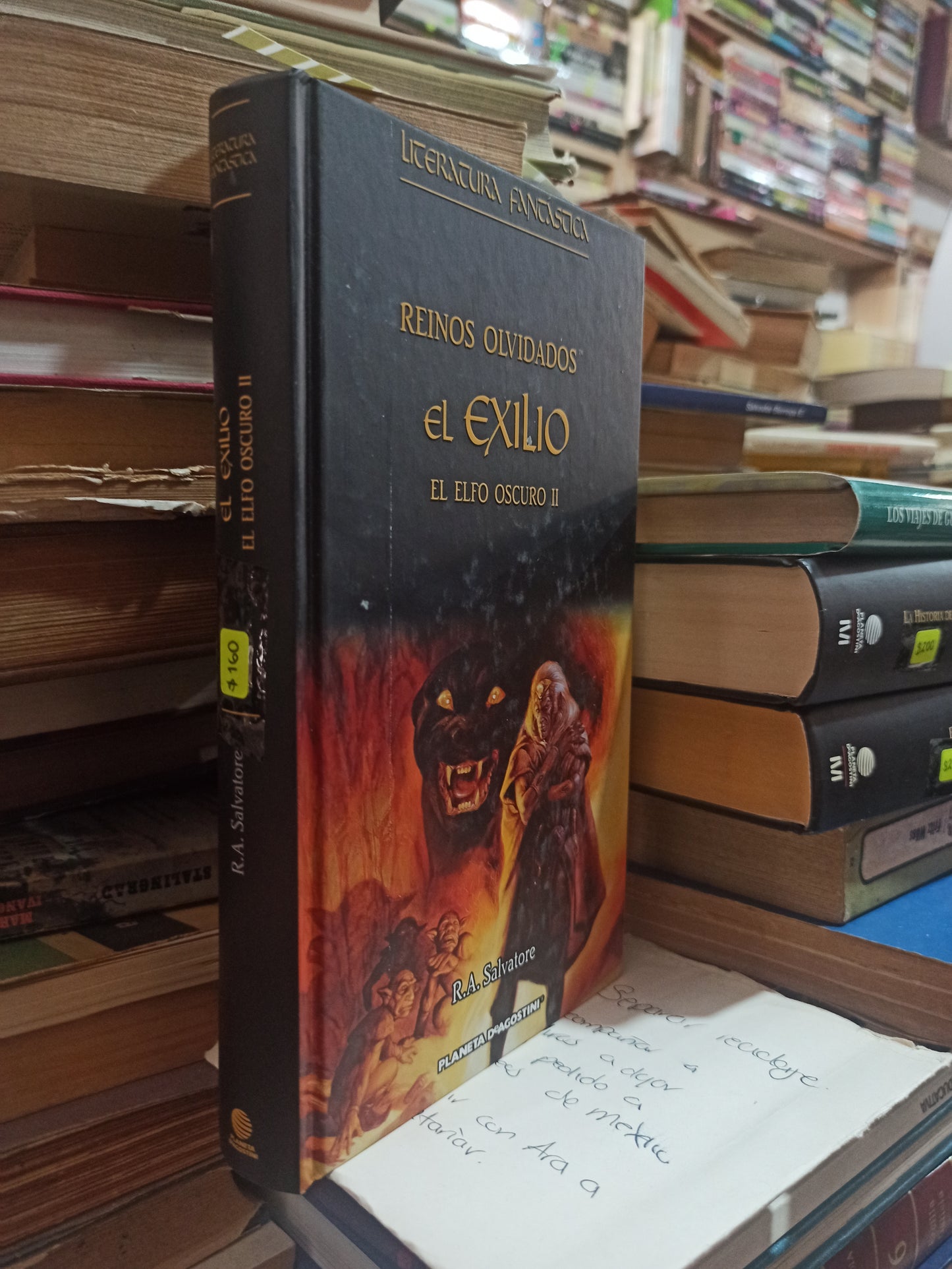 REINOS OLVIDADOS EL EXILIO EL ELFO OSCURO 2 POR R. A. SALVATORE USADO NOVELAS ALDAMA