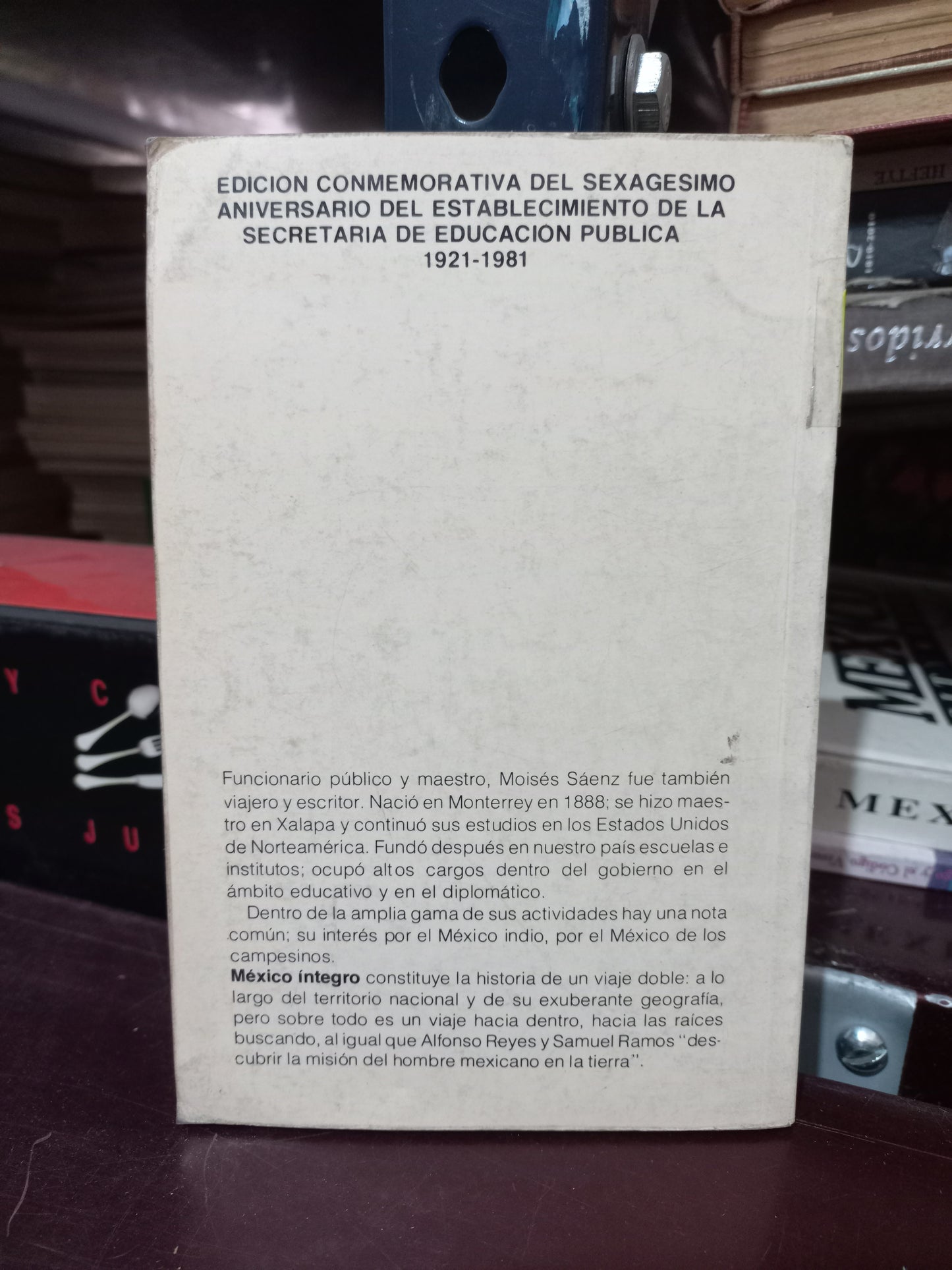 MEXICO INTEGRO POR MOISES SAENZ USADO HISTORIA LITERARIO 305