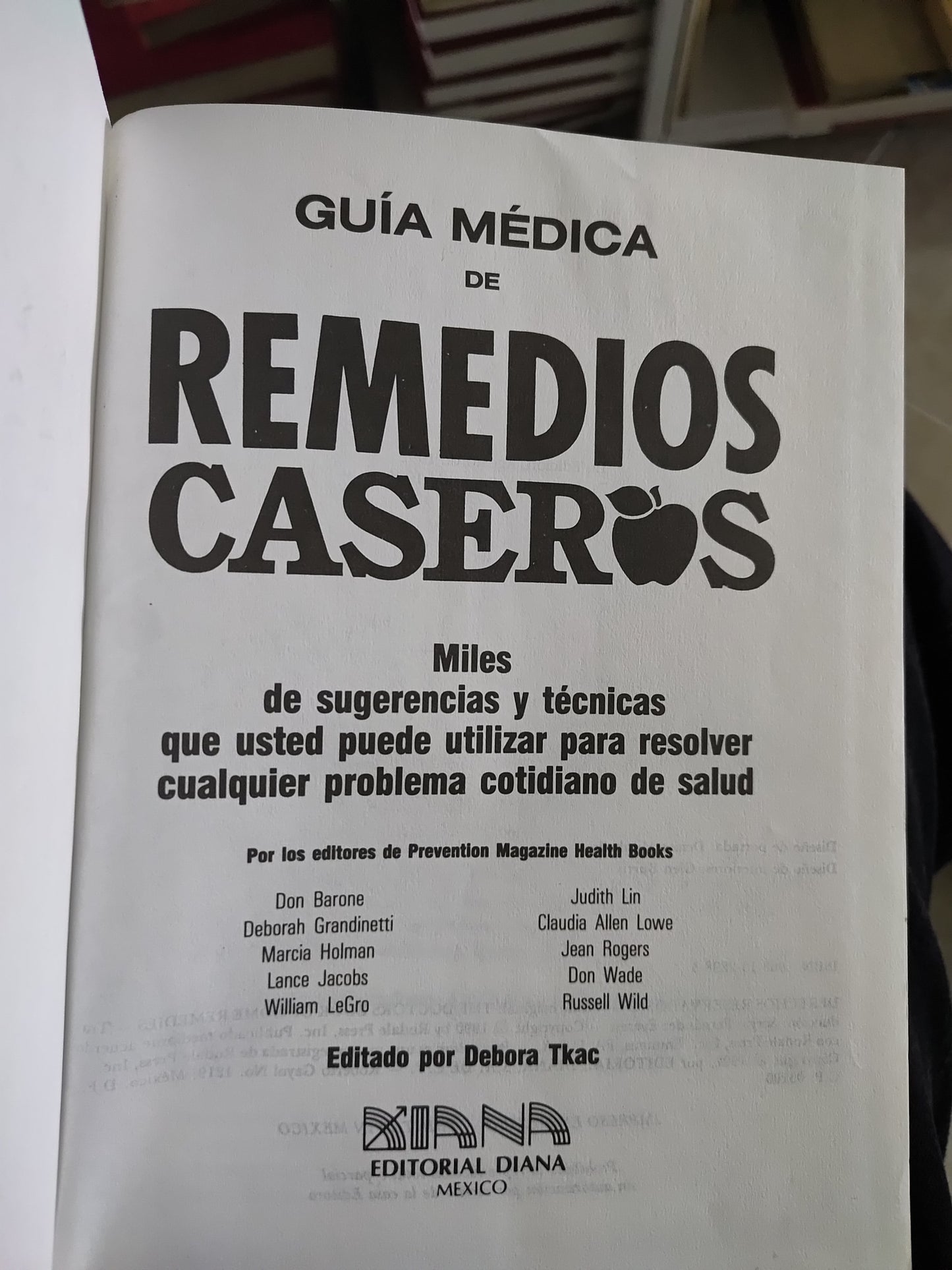 GUIA MEDICA DE REMEDIOS CASEROS POR EDITORIAL DIANA USADO SALUD JUAREZ 515