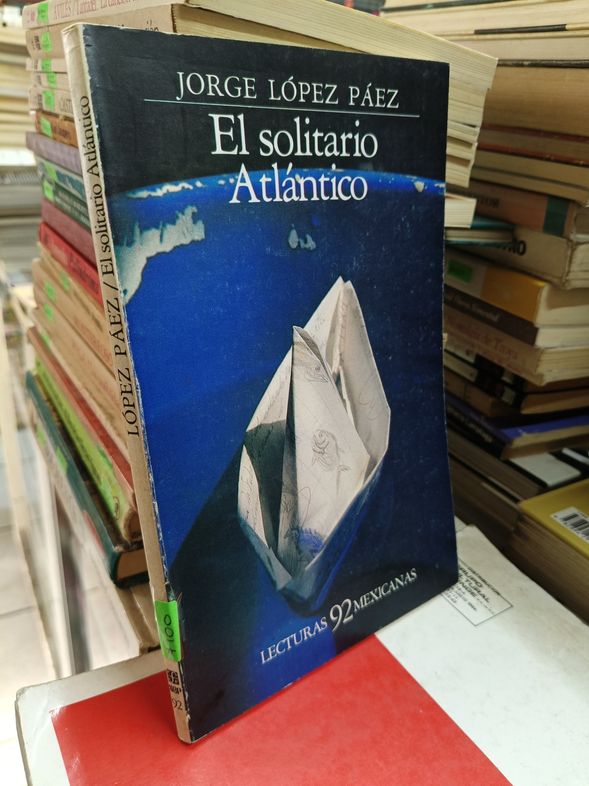 EL SOLITARIO ATLANTICO POR JORGE LOPEZ PAEZ USADO NOVELA JUAREZ 515