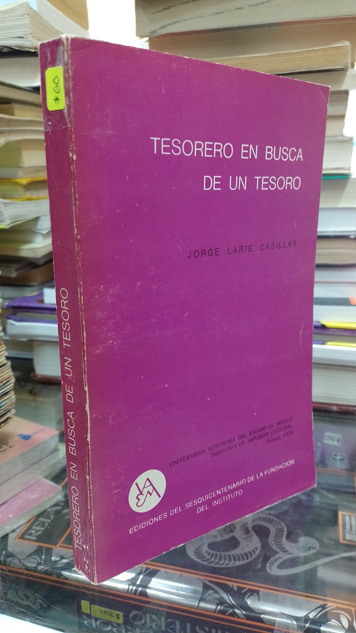 TESORERO EN BUSCA DE UN TESORO POR JORGE LARIS CASILLAS USADO NOVELA INSTITUTO LITERATIO 207