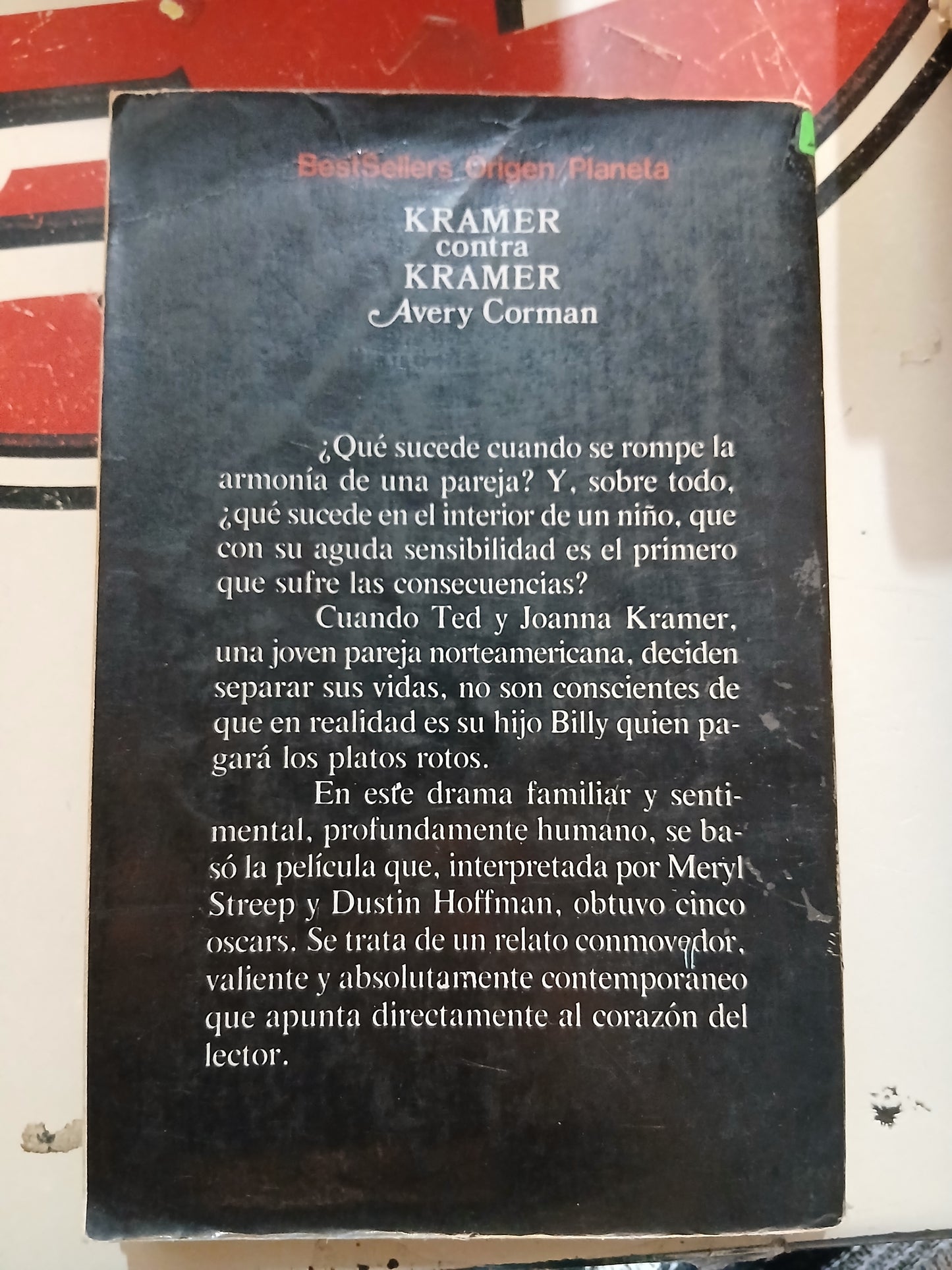 KRAMER CONTRA KRAMER POR AVERY CORMAN USADO NOVELA LITERARIO 207