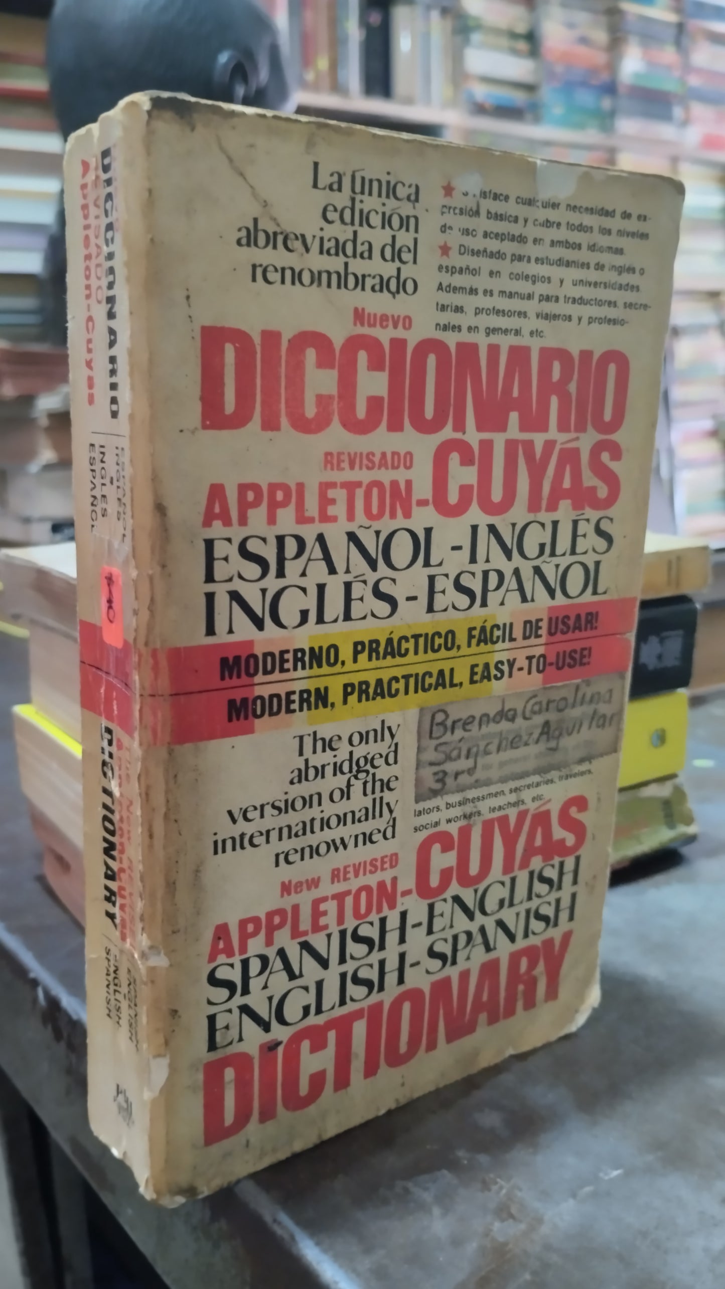 NUEVO DICCIONARIO REVISADO APPLETON CUYAS ESPAÑOL INGLES LIBRO USADO IDIOMAS ALDAMA