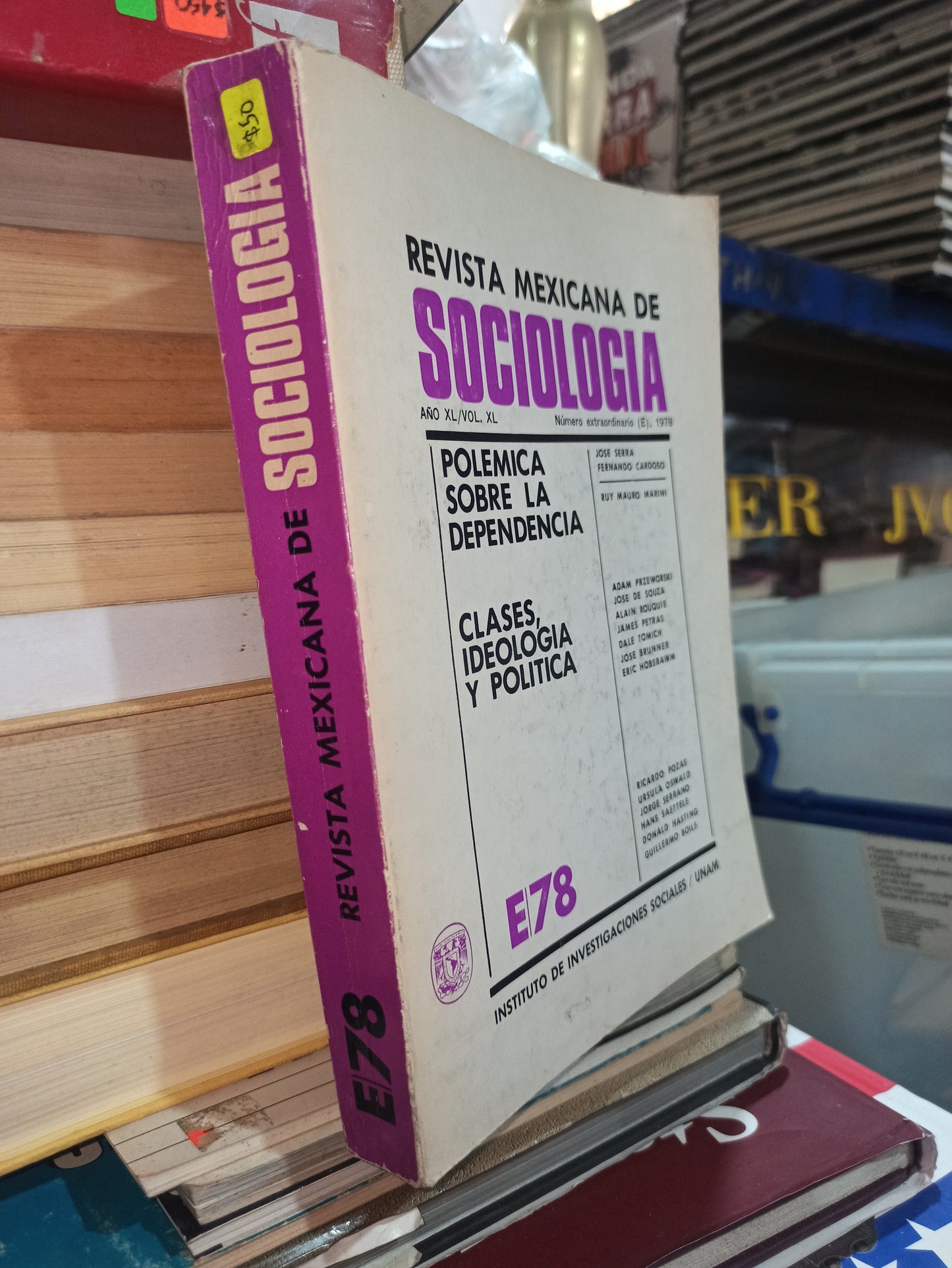REVISTA MEXICANA DE SOCIOLOGIA POLEMICA SOBRE LA DEPENDENCIA CLASES IDEOLOGIA Y POLITICA POR VARIOS AUTORES USADO SOCIOLOGIA ALDAMA