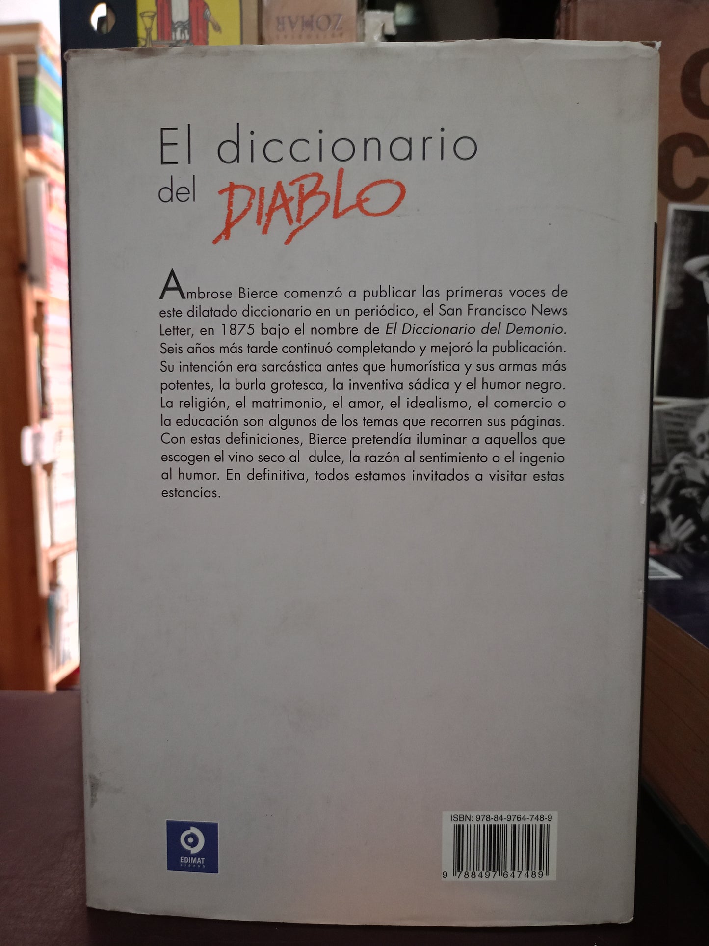 EL DICCIONARIO DEL DIABLO POR AMBROSE BIERCE USADO NOVELA LITERARIO 305