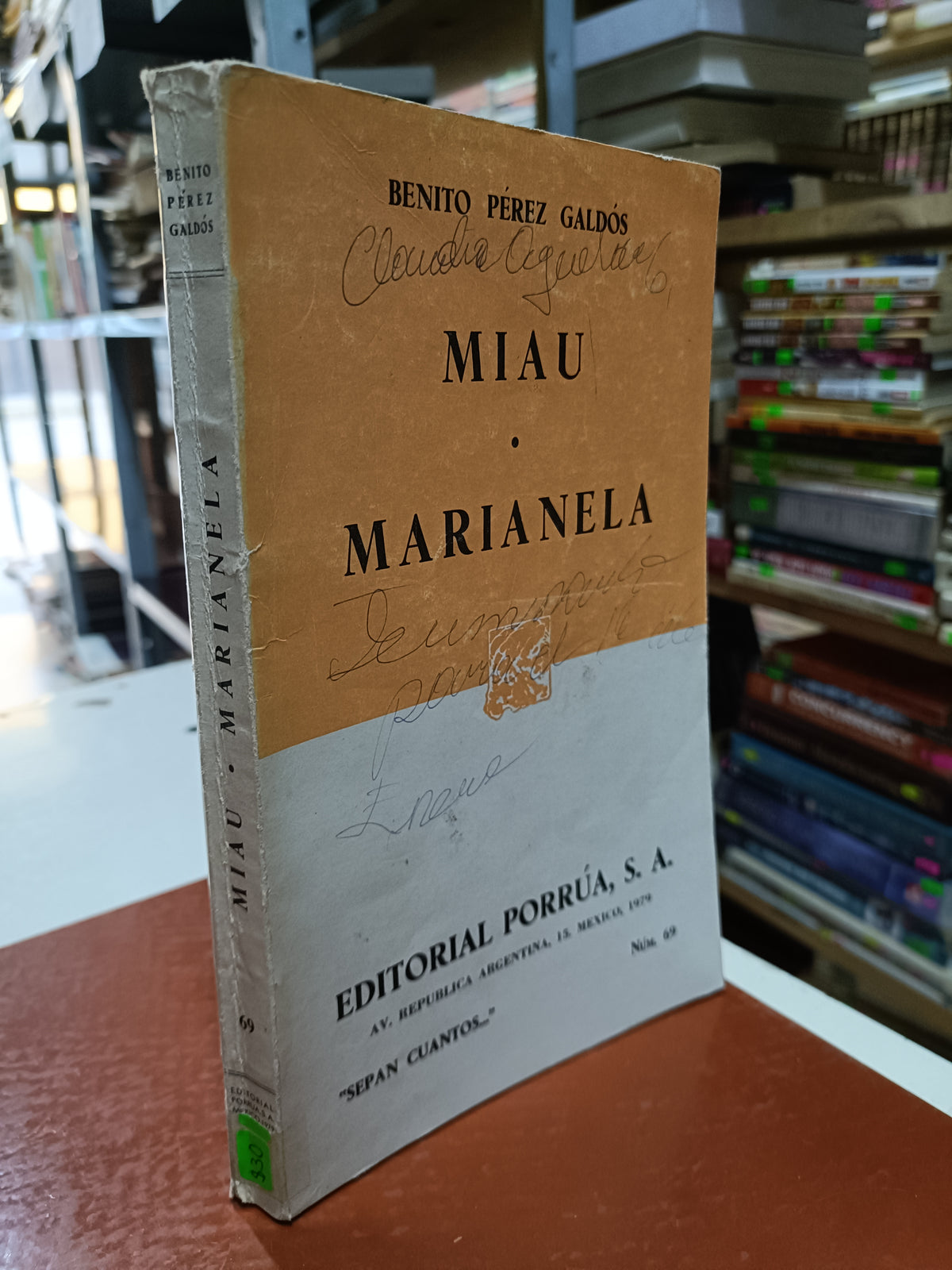 MIAU MARIANELA POR BENITO PEREZ GALDOS USADO NOVELA LITERARIO 207