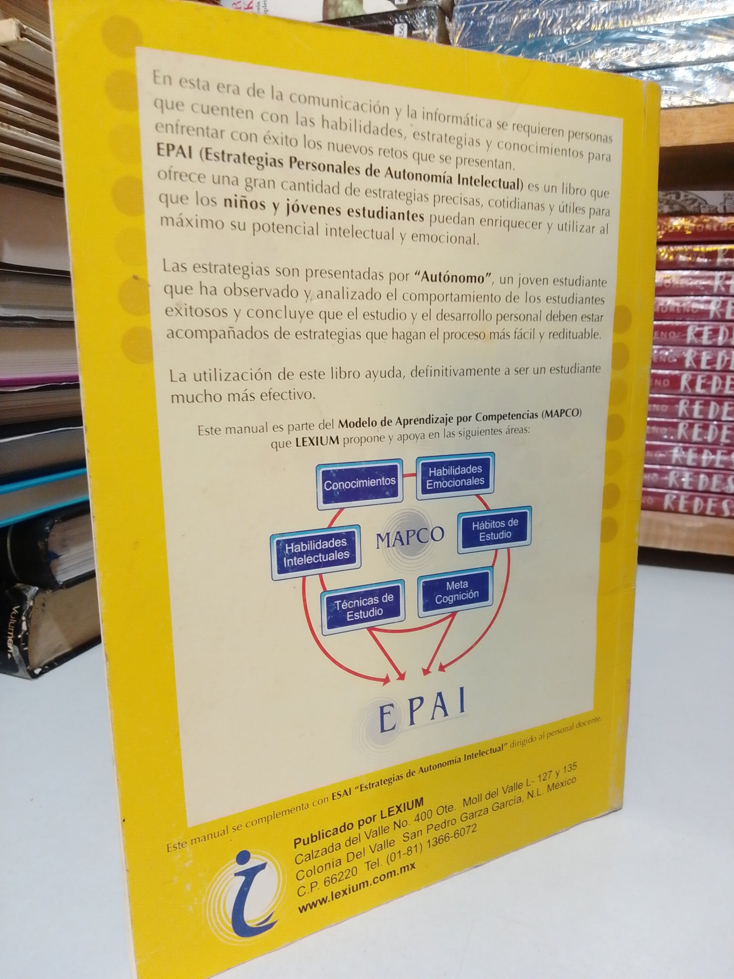 EPAI ESTRATEGIAS PERSONALES DE AUTONOMÍA INTELECTUAL POR LAURA ELIZONDO WILLIAMS USADO SUP.PERSONAL JUÁREZ