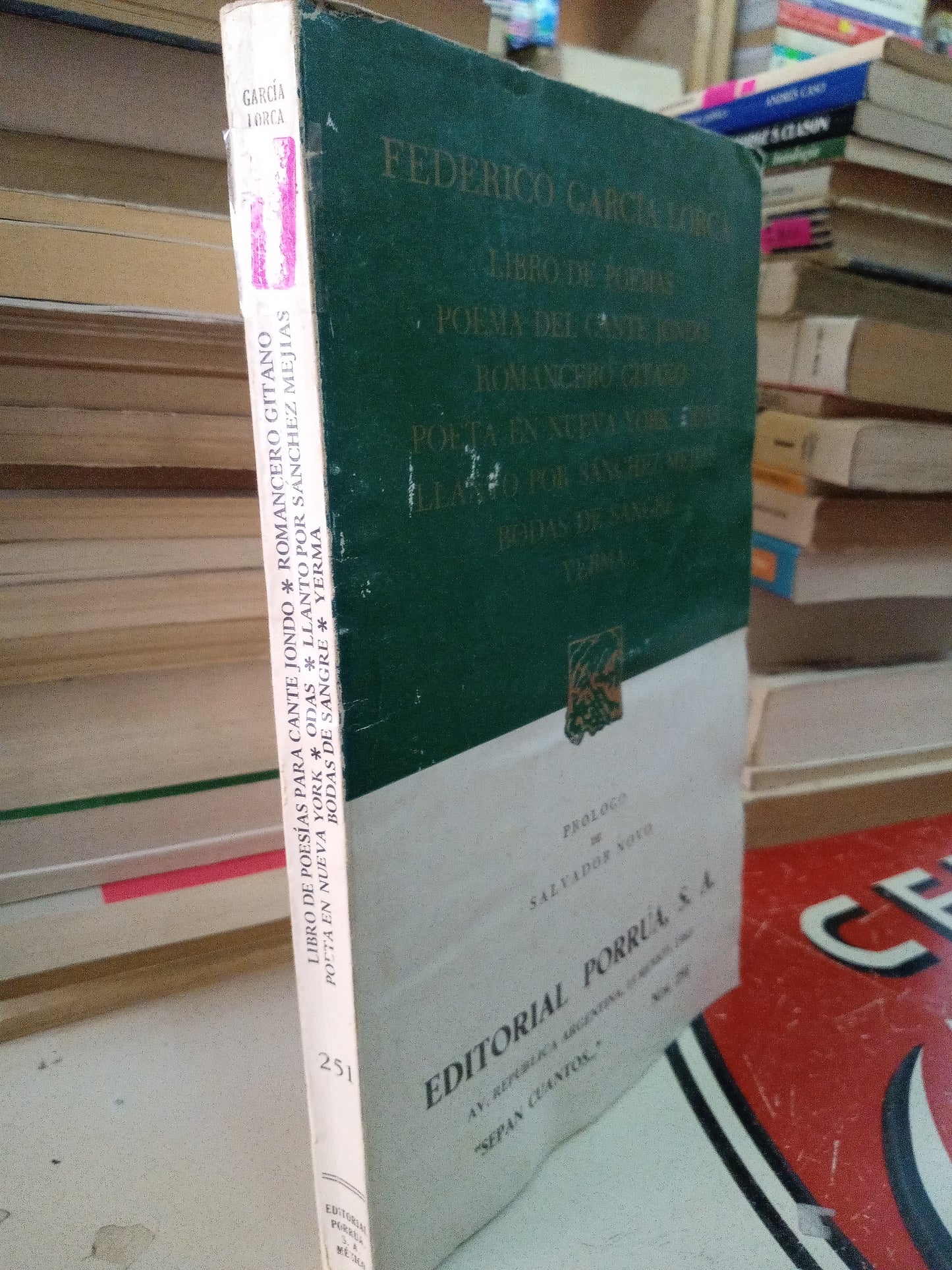 LIBRO DE POEMAS POEMA DEL CANTE JONDO ROMENCERO GITANO POETA EN NUEVA YORK ODAS LLANTO POR SANCHEZ MEJIAS BODAS DE SANGRE YERMA USADO NOVELA LITERARIO 207
