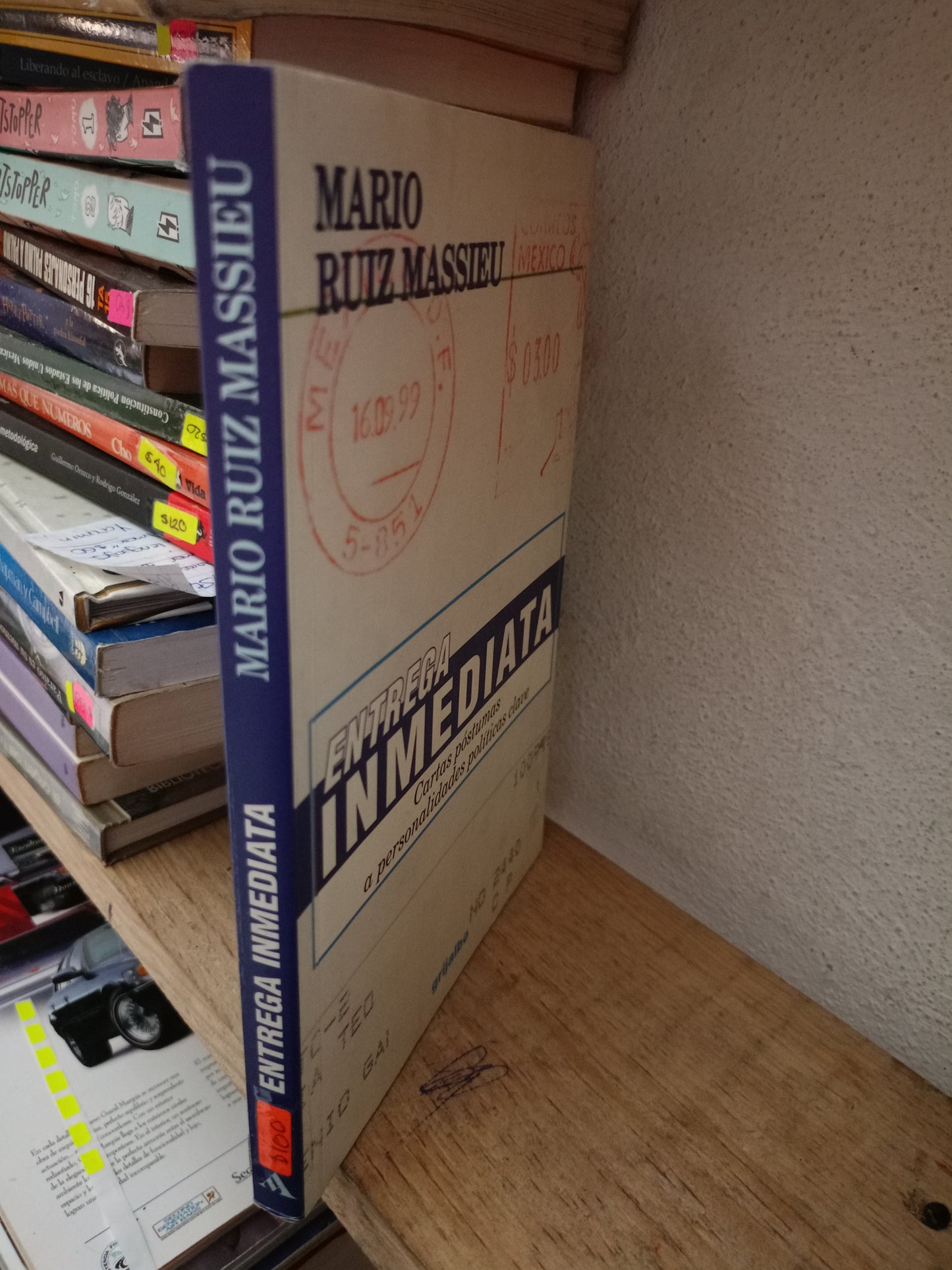 ENTREGA INMEDIATA POR MARIO RUIZ MASSIEU USADO POLITICA LITERARIO 305