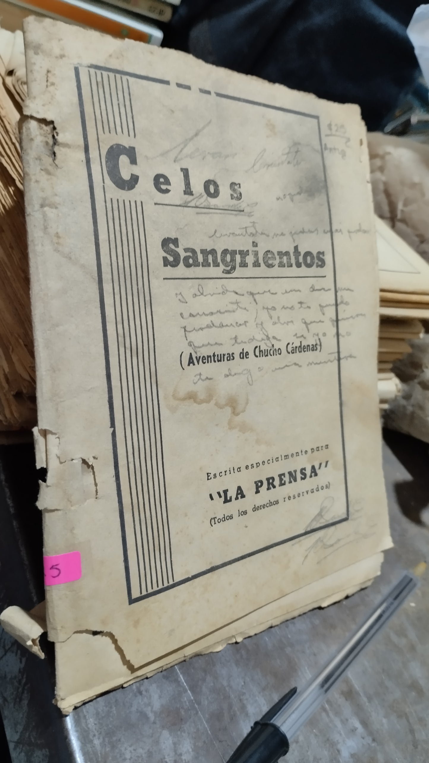 CELOS SANGRIENTOS POR CHUCHO CARDENAS LIBRO USADO ANTIGO ALDAMA