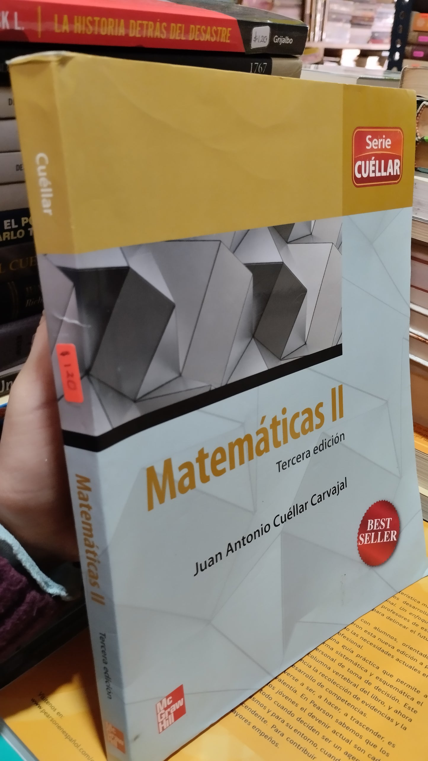 MATEMATICAS II POR JUAN ANTONIO CUELLAR CARVAJAL LIBRO USADO MATEMATICAS ALDAMA