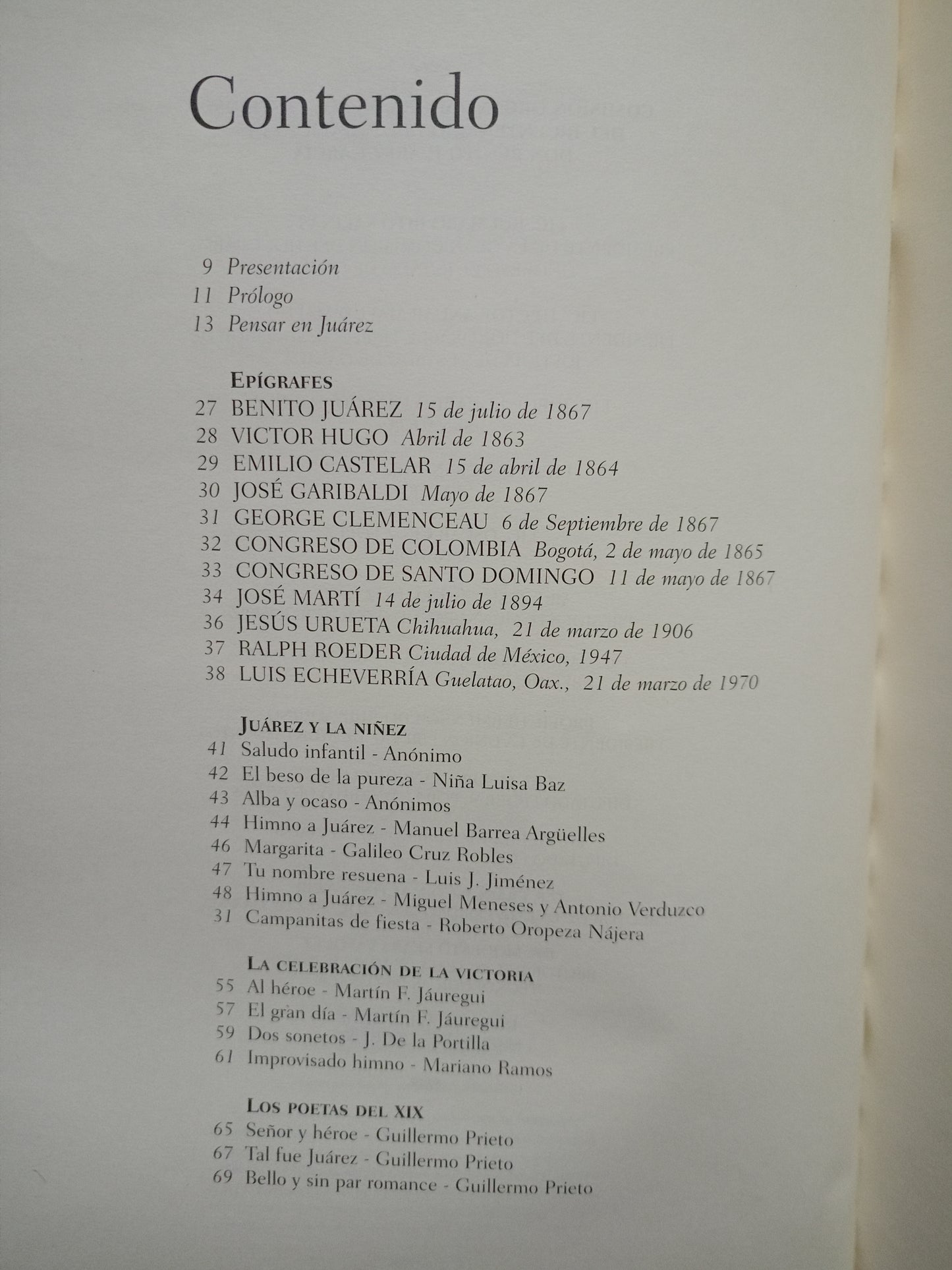 JUÁREZ EN LA POESÍA POR VICENTE MAGDALENO USADO POESIA LITERARIO 305