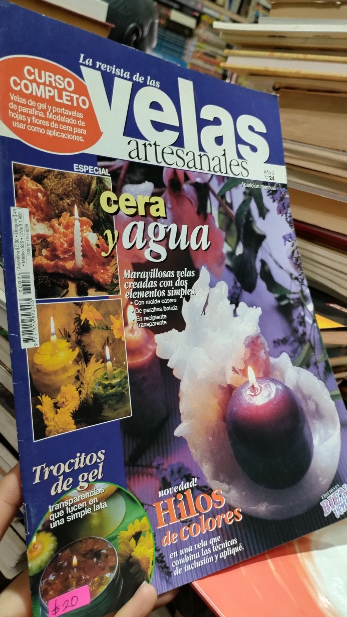 LA REVISTA DE LAS VELAS ARTESANALES CERA Y AGUA LIBRO USADO ESOTERISMO ALDAMA