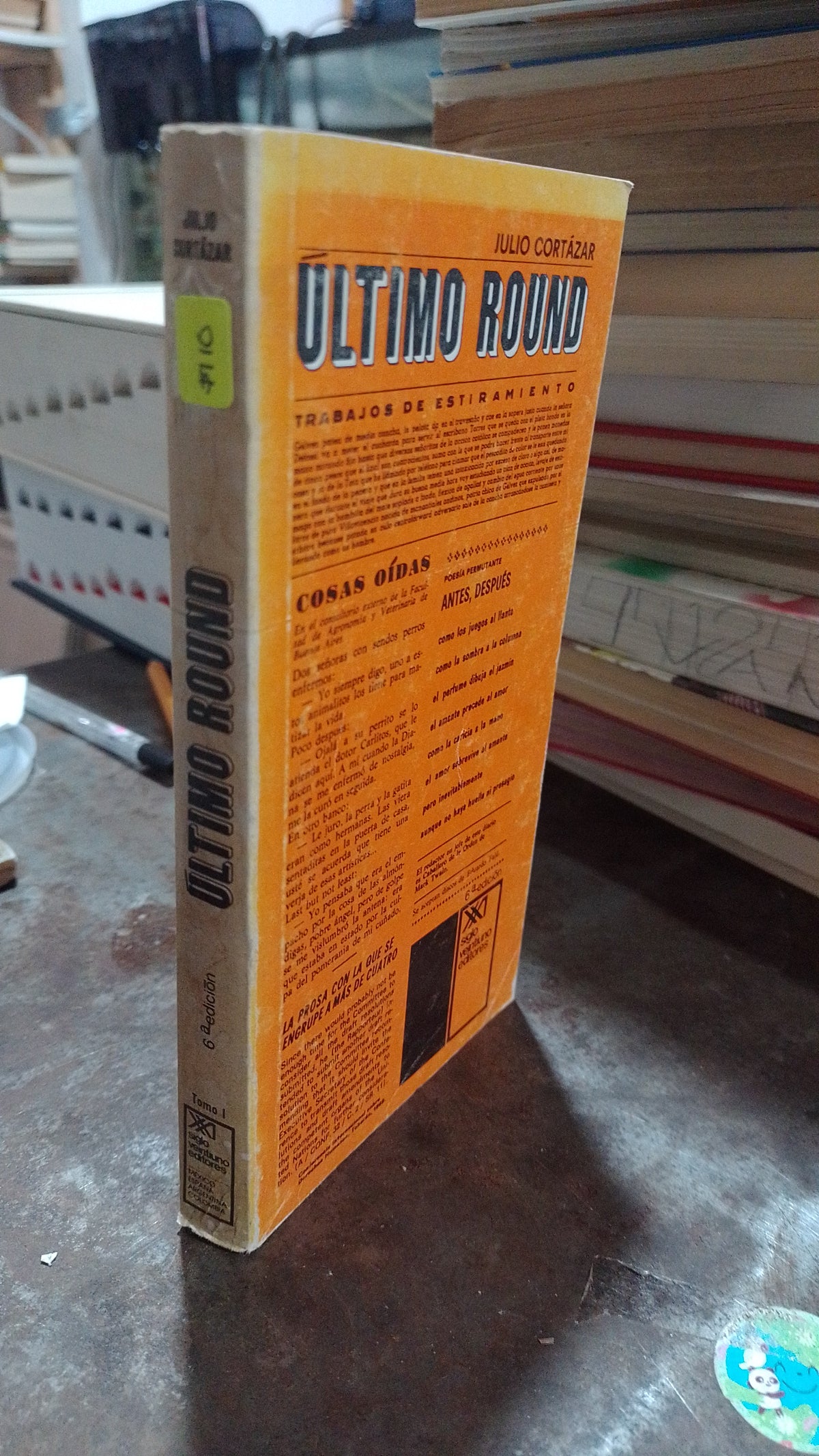 ULTIMO ROUND POR JULIO CORTAZAR USADO NOVELA ALDAMA
