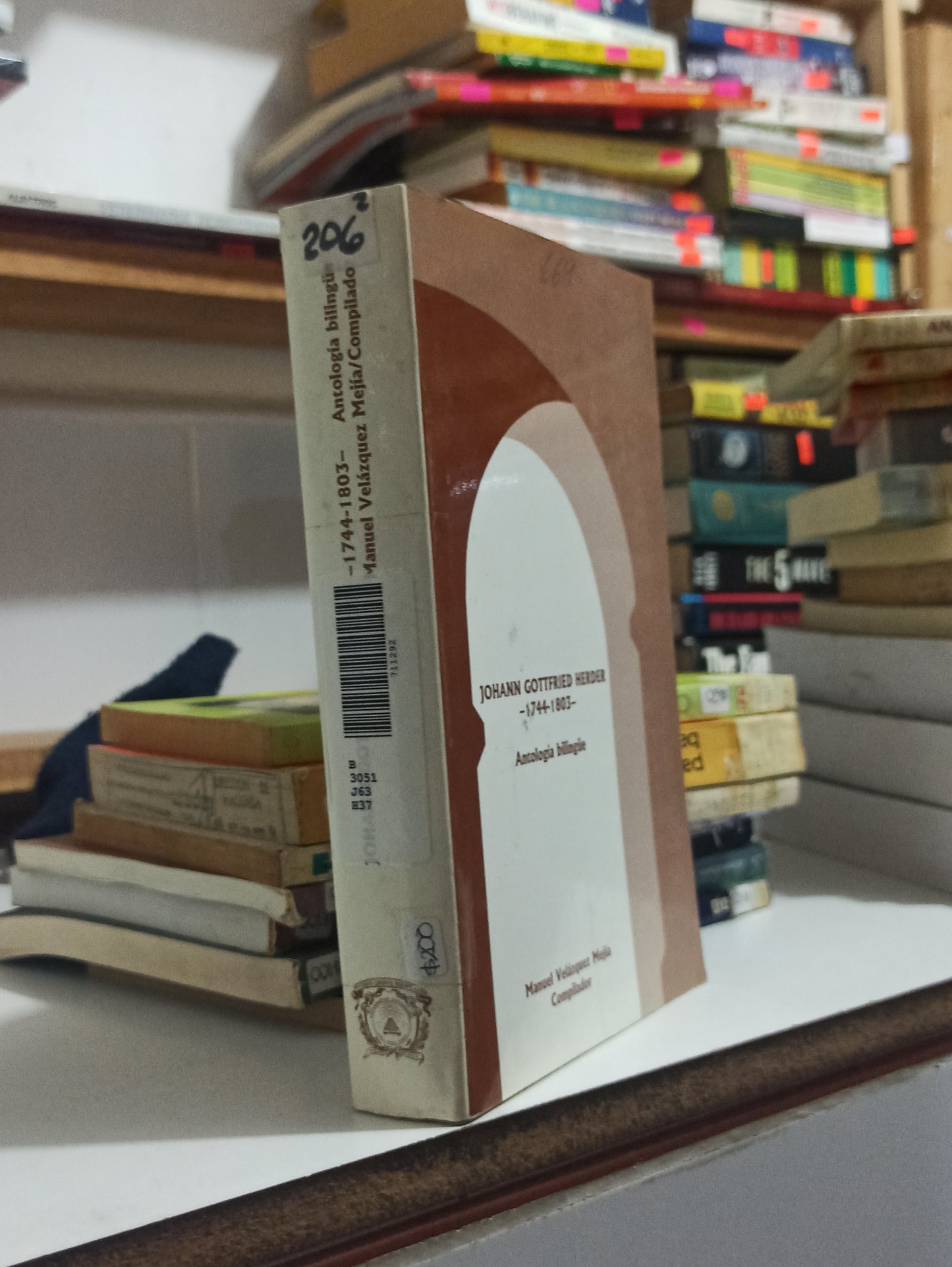ANTOLOGIA BILINGUE POR JOHANN GOTTFRIED HERDER USADO HISTORIA JUÁREZ
