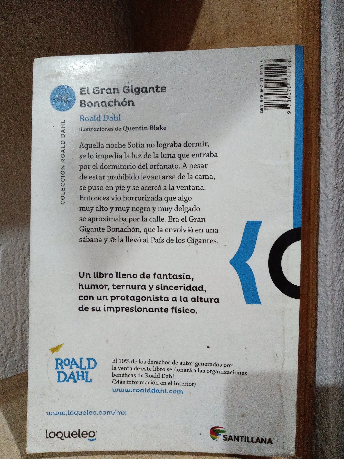 EL GRAN GIGANTE BONACHON ROALD DAHL USADO INFANTIL LITERARIO 305