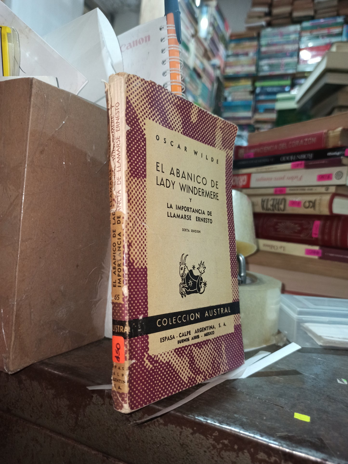 EL ABANICO DE LADY WINDERMERE Y LA IMPORTANCIA DE LLAMARSE ERNESTO POR OSCAR WILDE USADO ANTIGUOS ALDAMA